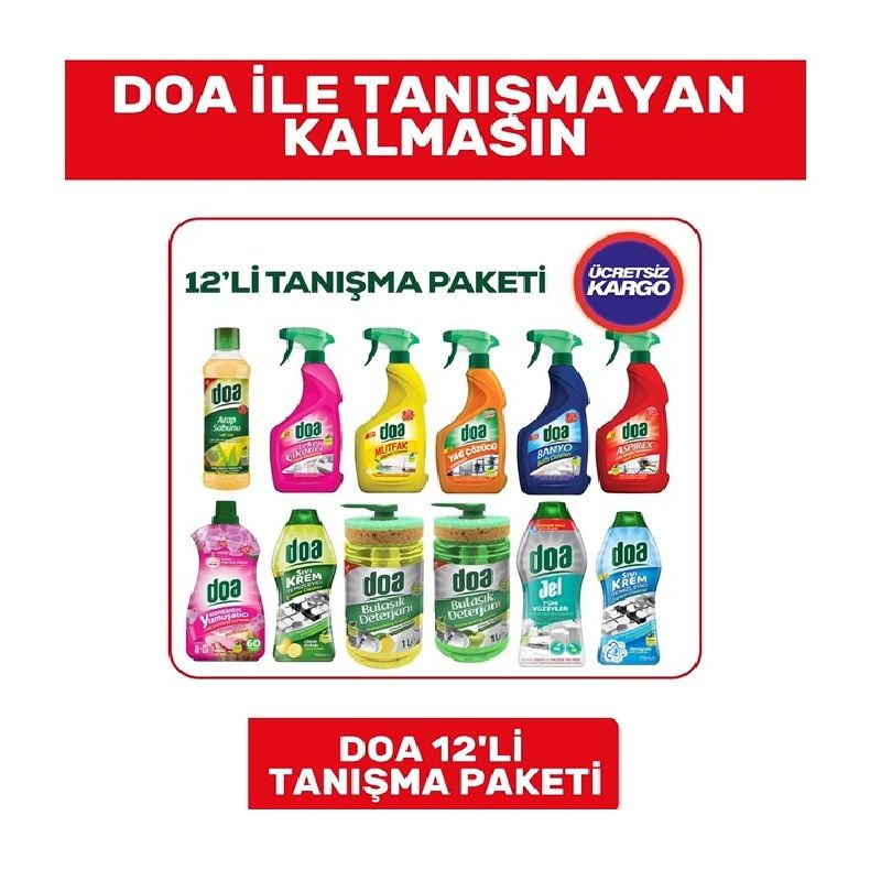 Doa 12 Li Tanışma Seti Genel Temizlik İçin