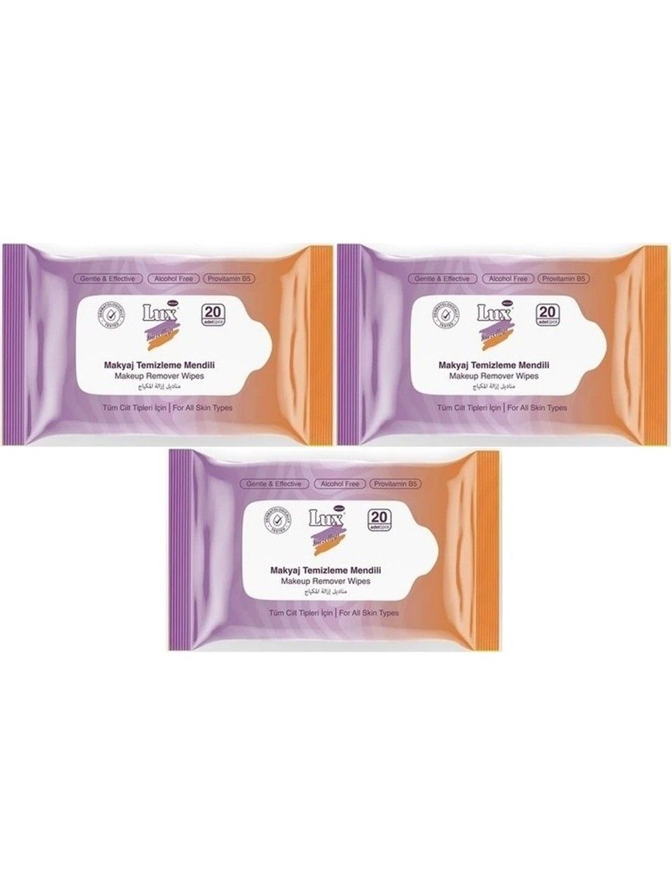 Lux Makyaj Temizleme Mendili 20 Li x 3 Paket