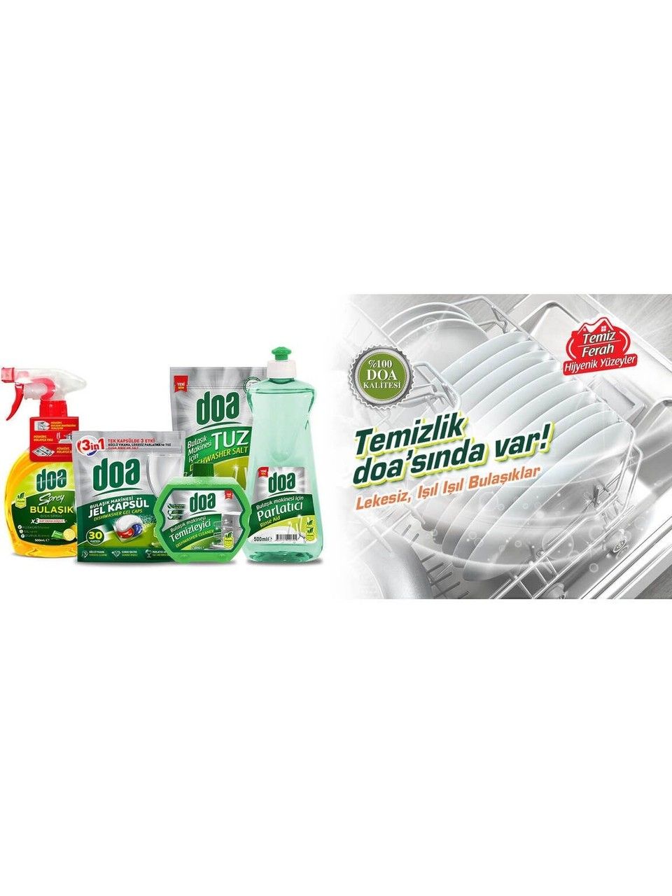 Doa Bulaşık Makinesi Parlatıcı 500 Ml Vegan x 3 Adet
