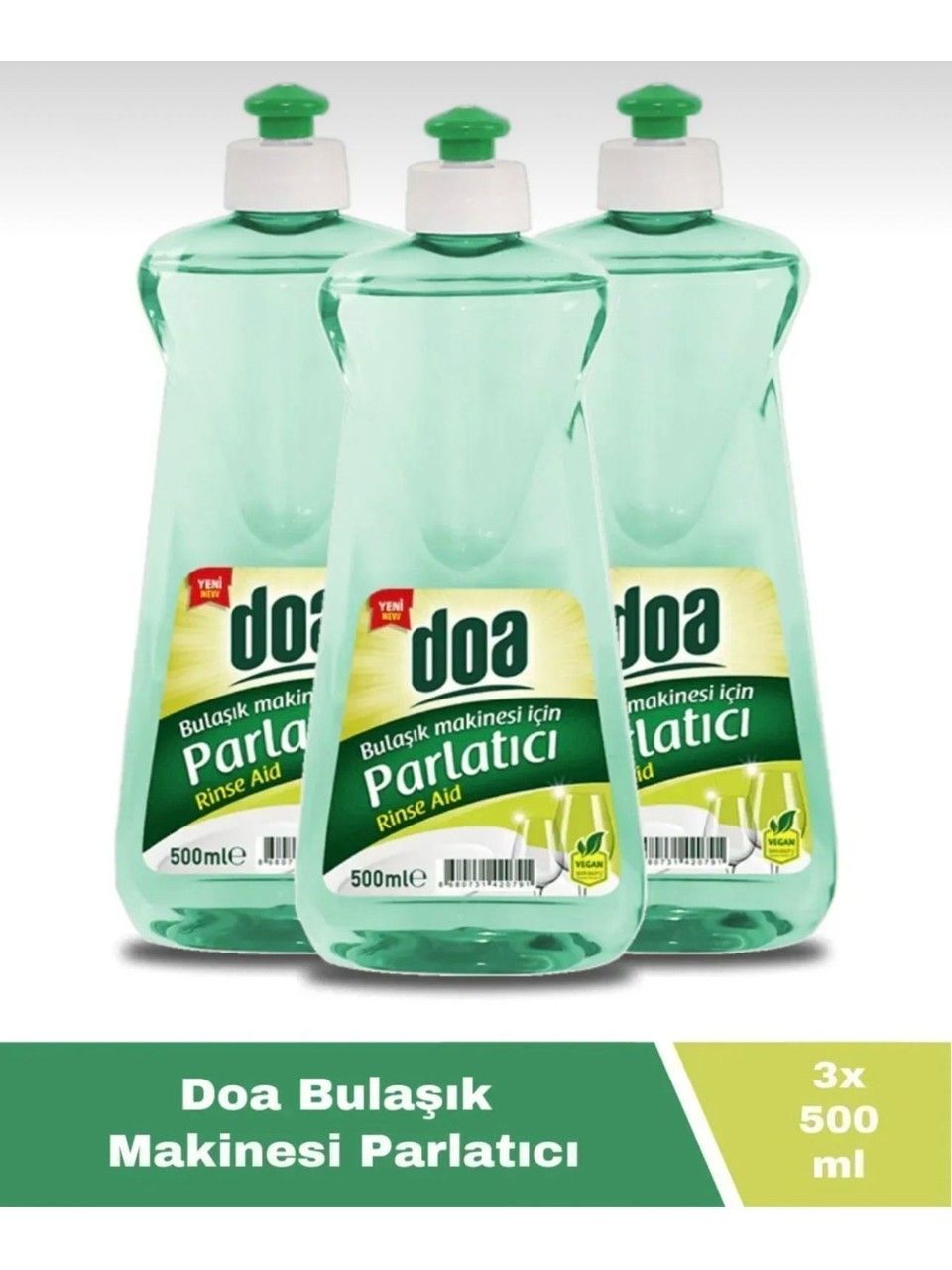 Doa Bulaşık Makinesi Parlatıcı 500 Ml Vegan x 3 Adet
