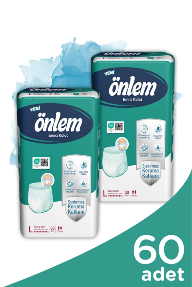 Önlem Emici Külot Large L 100 x 150 Cm 30 Lu x 2 Paket