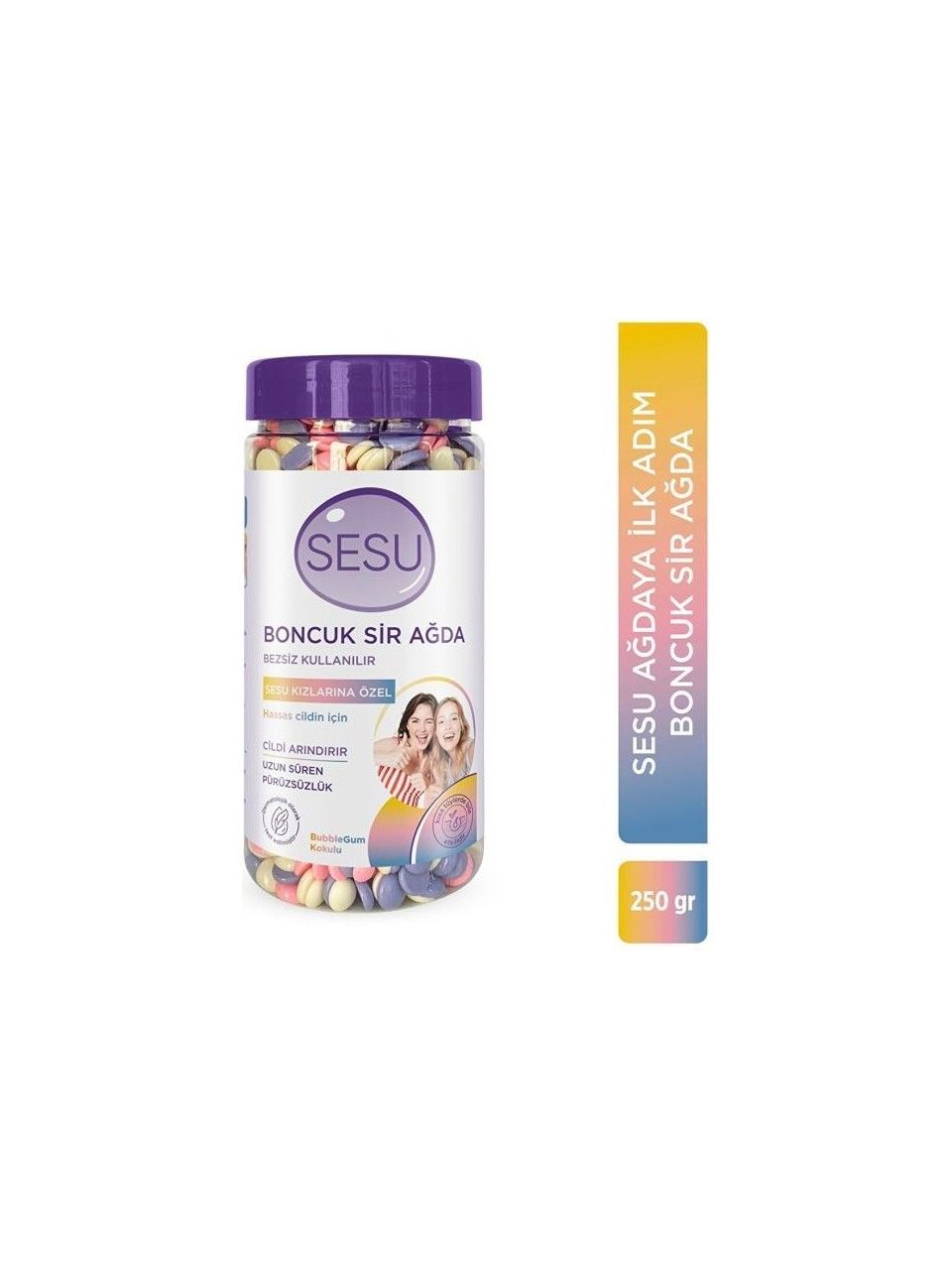 Sesu Boncuk Sir Ağda Hassas Bezsiz Kullanım 250 Gr x 2 Adet