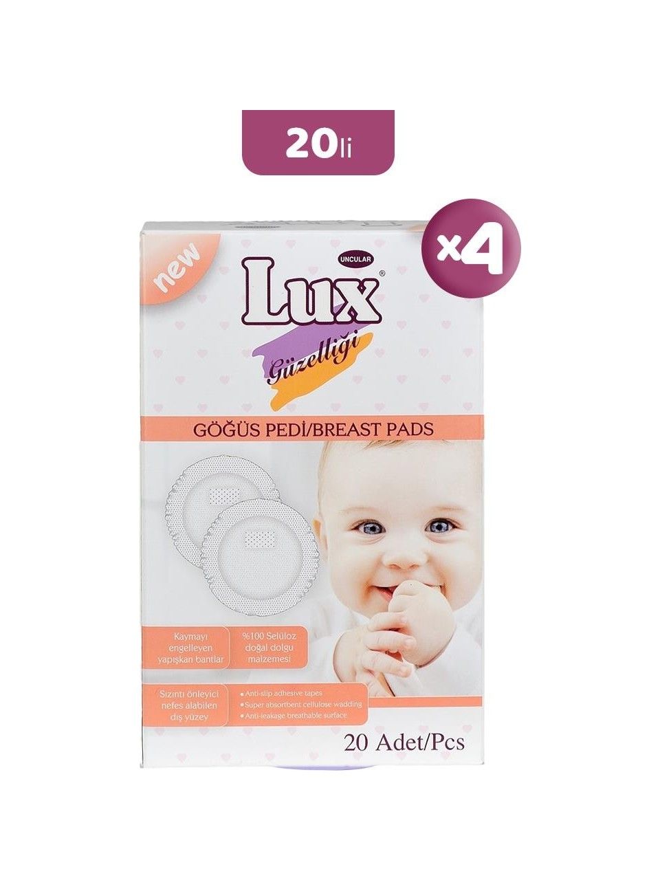 Lux Göğüs Pedi 20 Li x 4 Paket