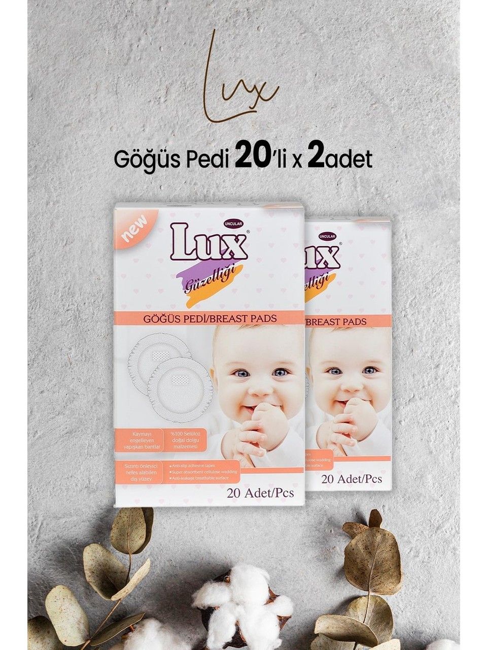 Lux Göğüs Pedi 20 Li x 2 Paket