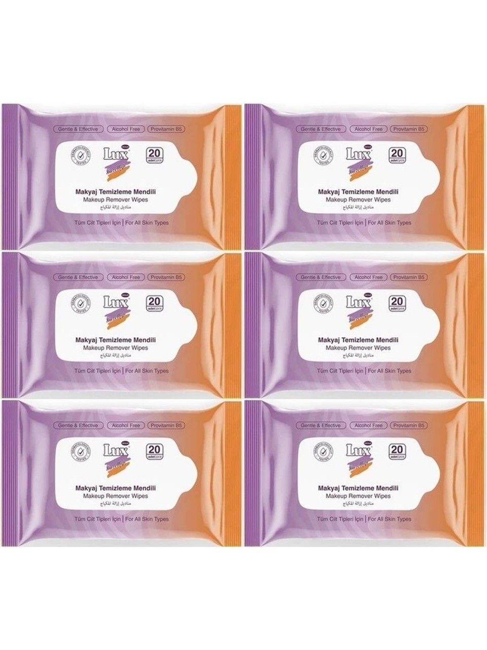 Lux Makyaj Temizleme Mendili 20 Li x 6 Paket