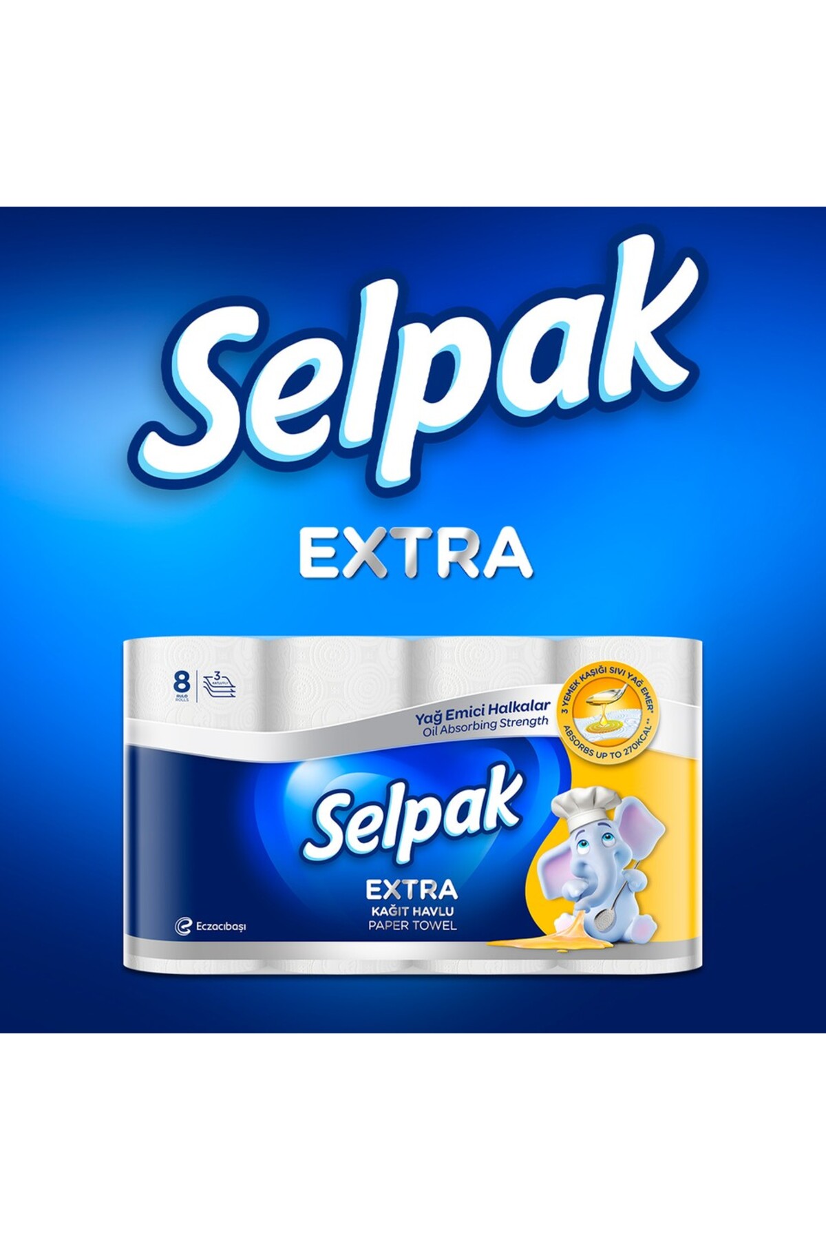 Selpak Kağıt Havlu Extra Yağ Emici 8 Li x 3 Paket