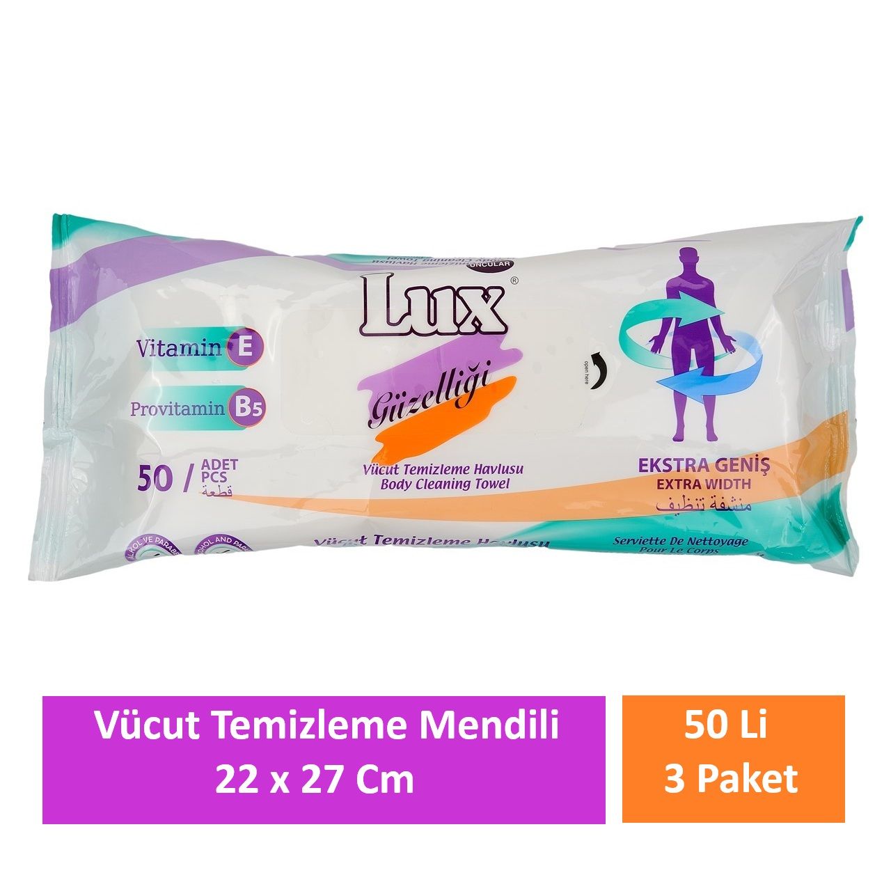 Lüx Hasta Vücut Temizleme Havlusu 22 x 27 Cm 150 Yaprak