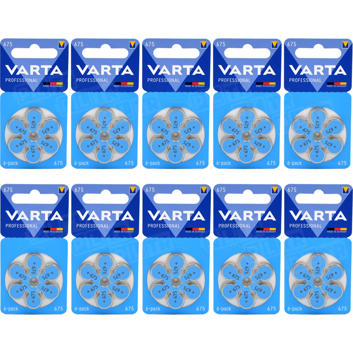 675 Numara İşitme Cihaz Pili 6x10 (60 Adet)