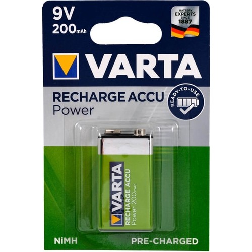 Varta Ready 2 Use 9V 200 mAh Şarj Edilebilir Pil 2 Adet