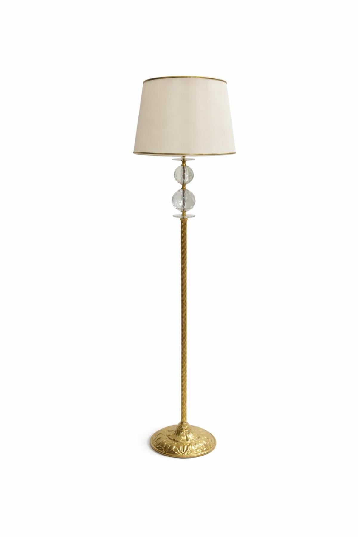 VENÜS BETELGEUSE BURGULU GOLD LAMBADER CAM KÜRE KREM GOLD ŞERİT BAŞLIK