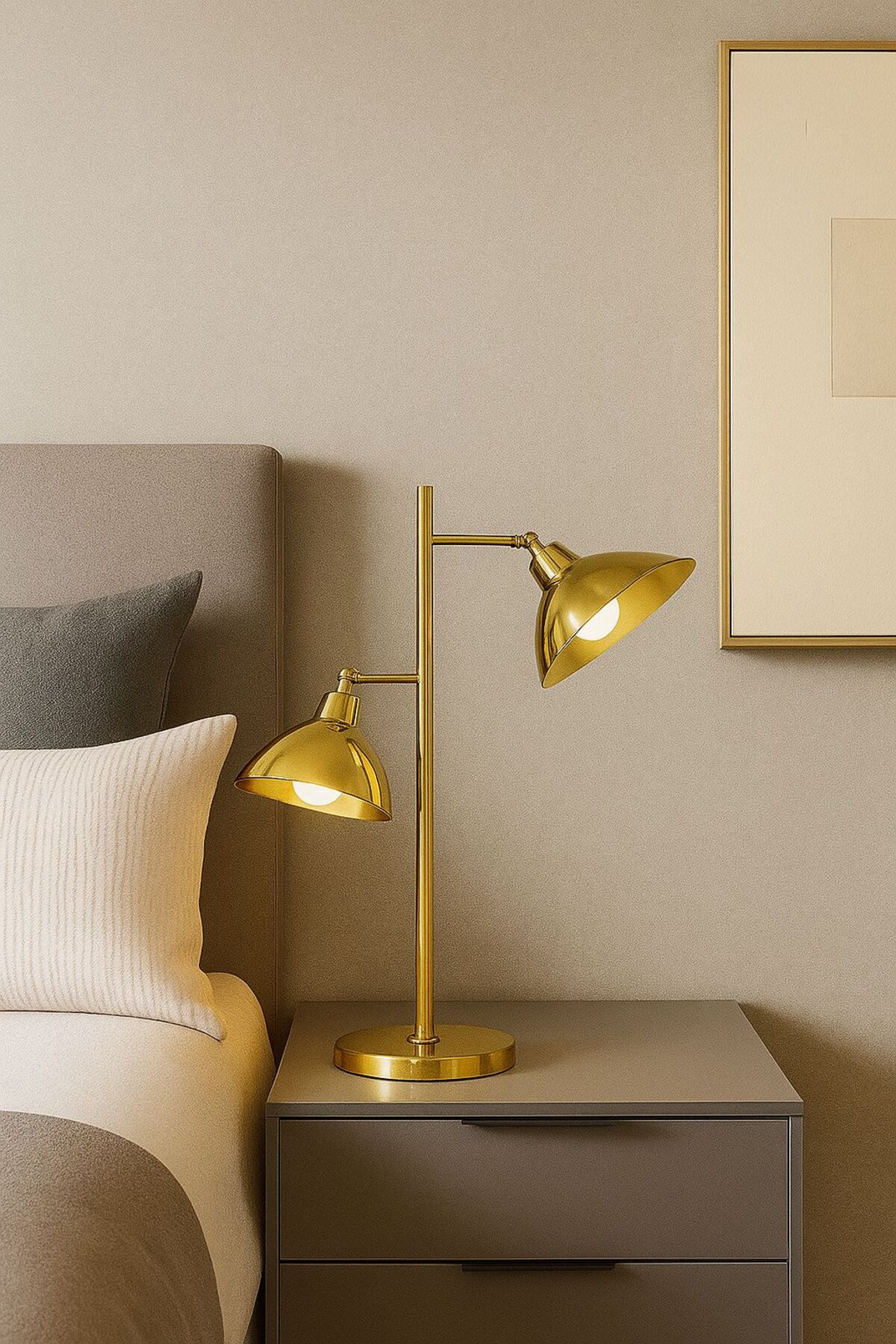 VENÜS CANOPUS GOLD ABAJUR TAKIMI (ÇİFT)