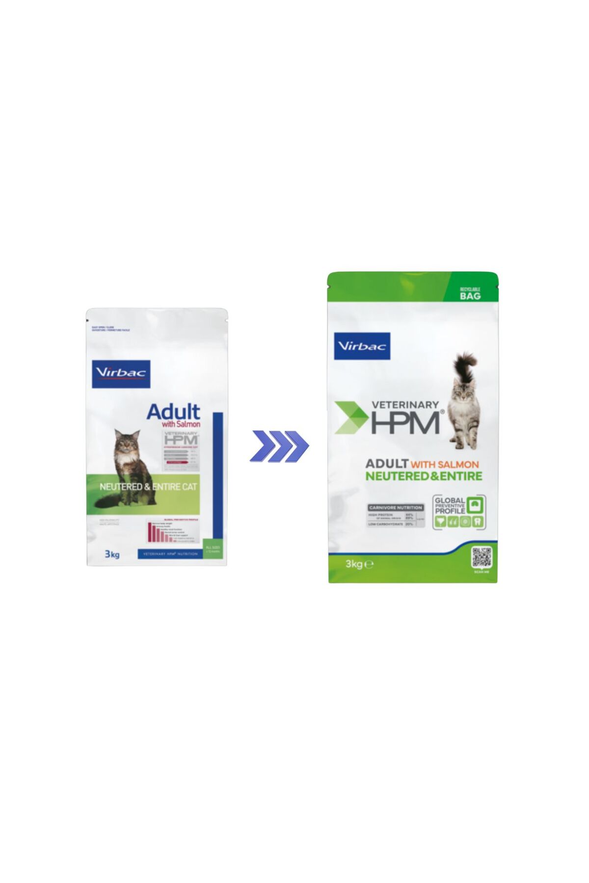 Neutered Entire with salmon kedi yeni paket 3kg