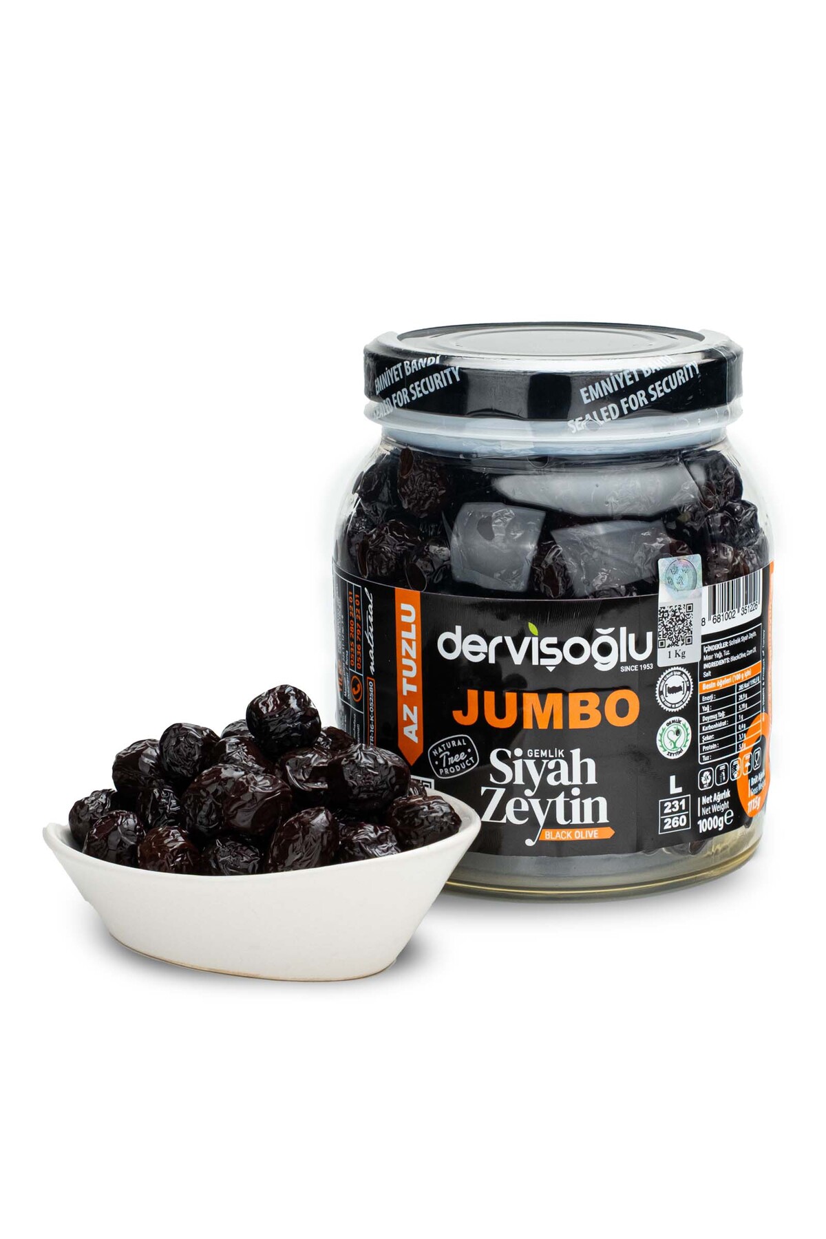 Jumbo Siyah Zeytin L 1 Kg