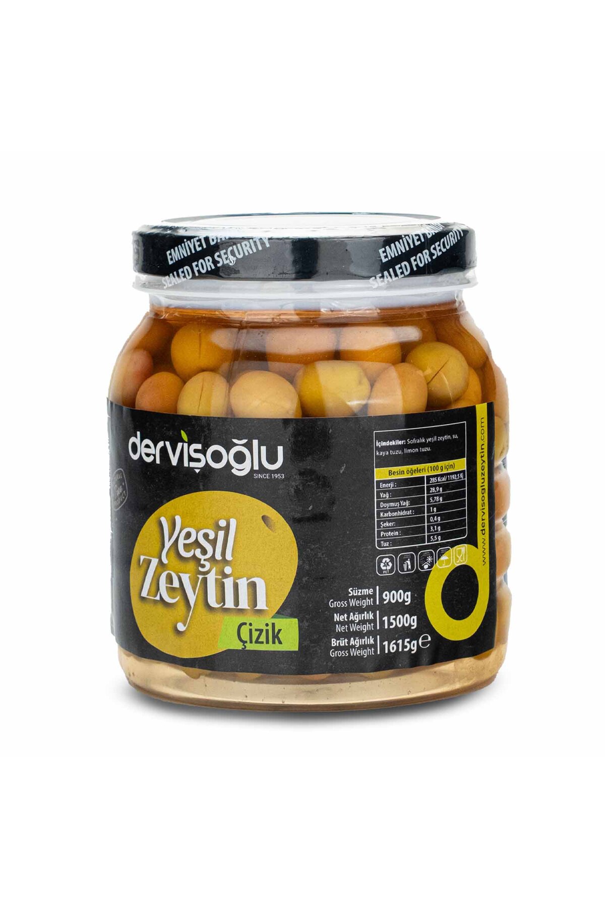 Çizik Yeşil Zeytin 2xl 900 Gr