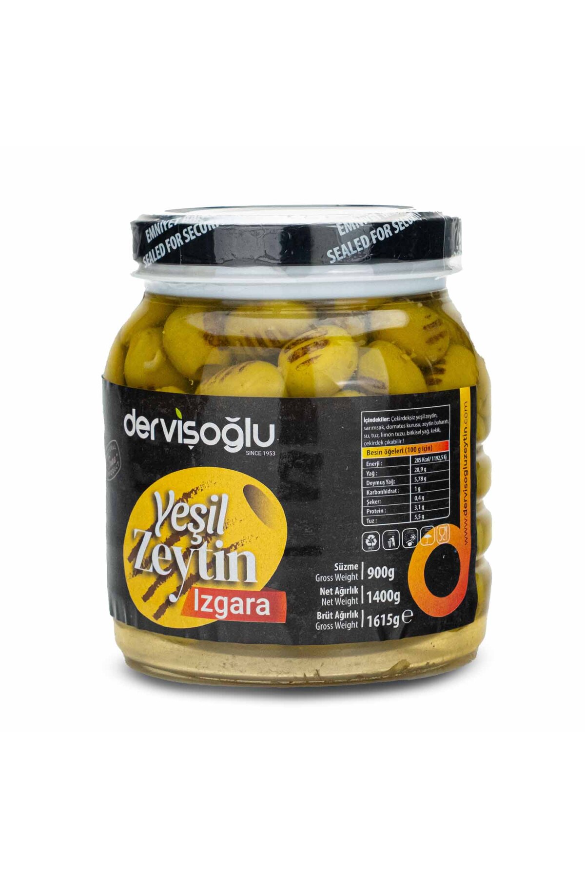 Izgara Yeşil Zeytin 4 Xl 900 gr