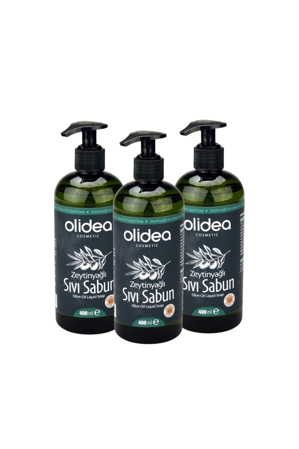 Zeytinyağlı Sıvı Sabun 400 ml 3lü