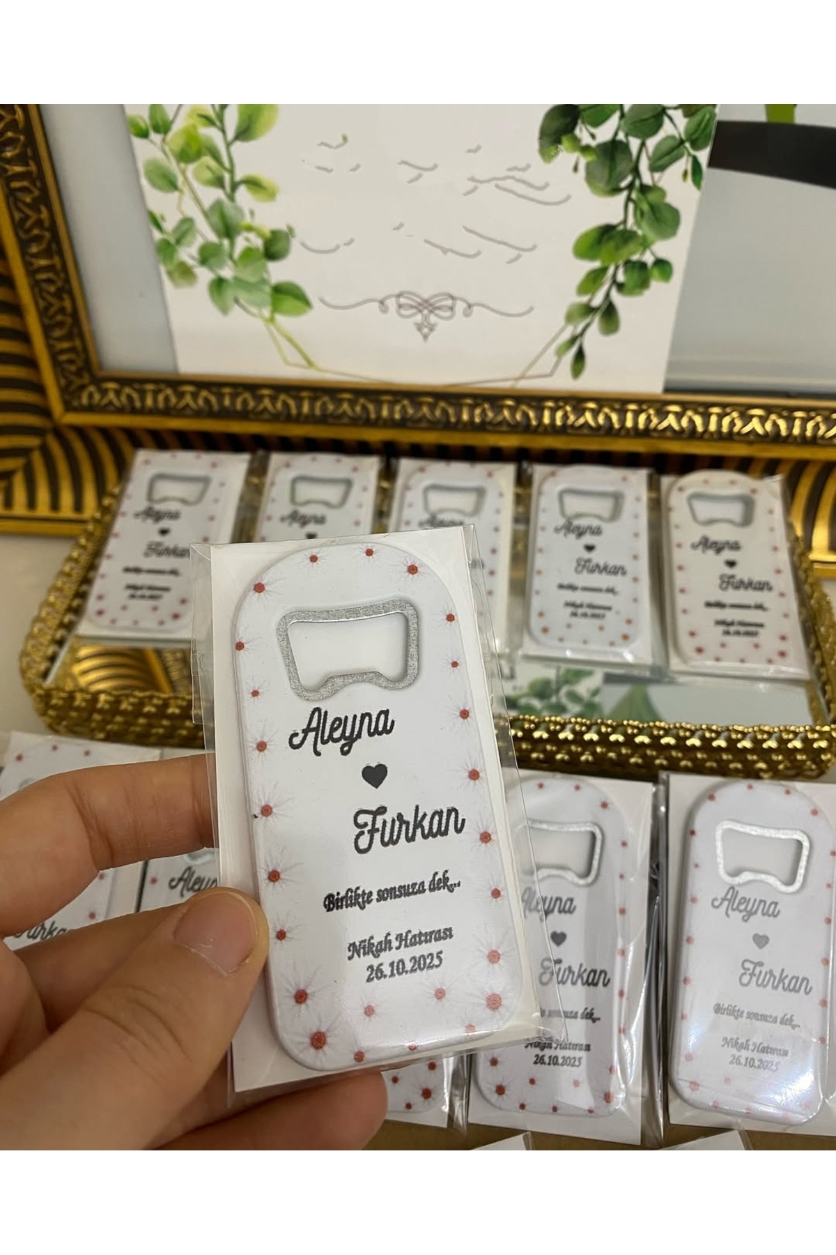 Açacak Magnet Nikah, Söz, Nişan Hediyelik 50 Adet