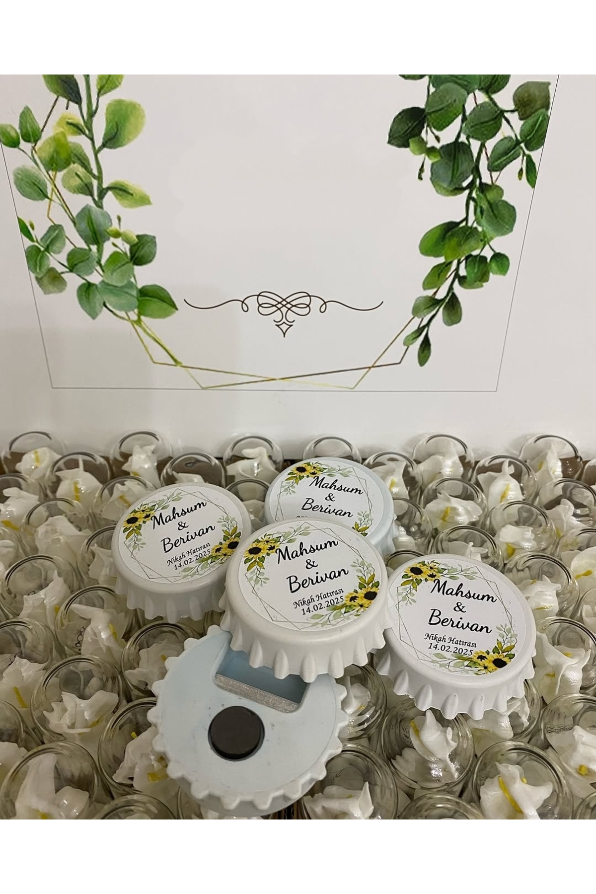 Açacak Magnet Nikah, Söz, Nişan Hediyelik 25 Adet