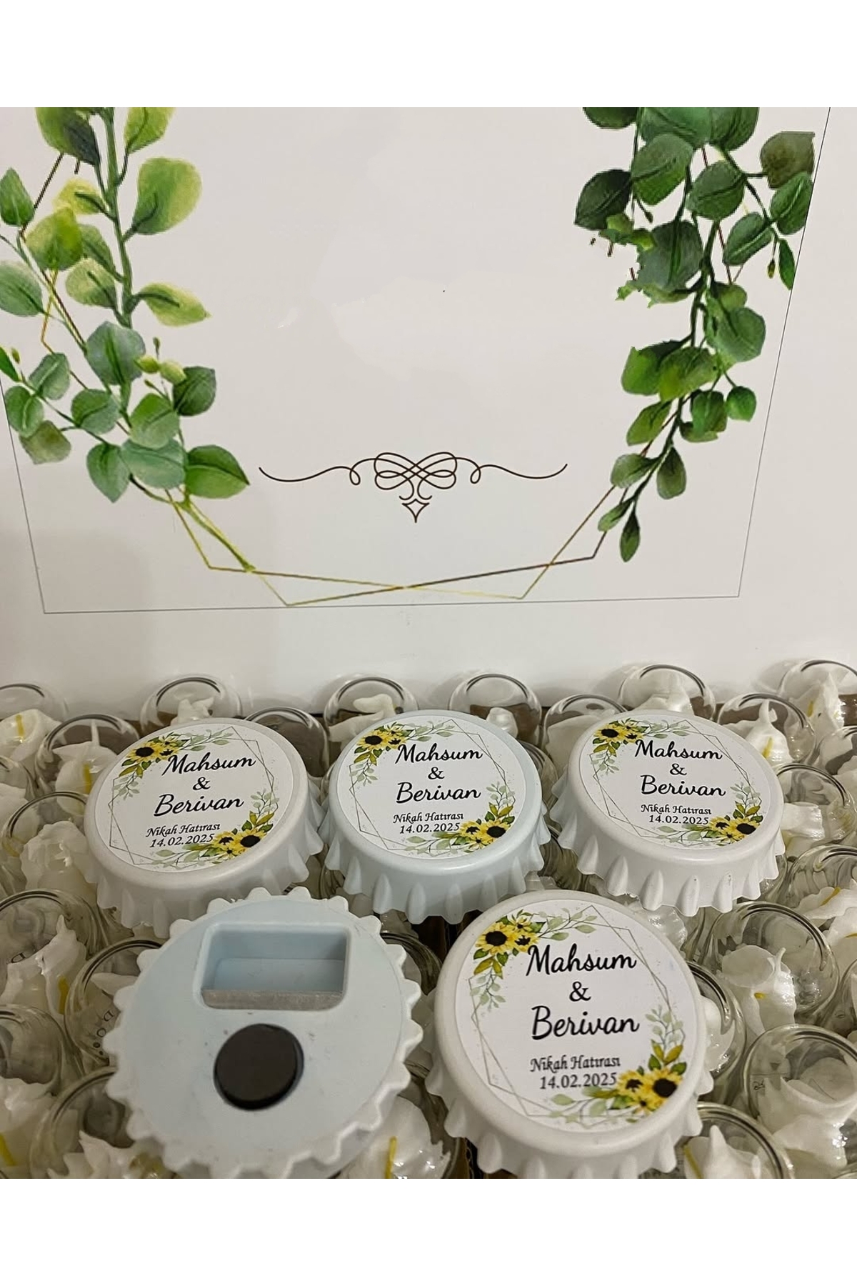 Açacak Magnet Nikah, Söz, Nişan Hediyelik 50 Adet