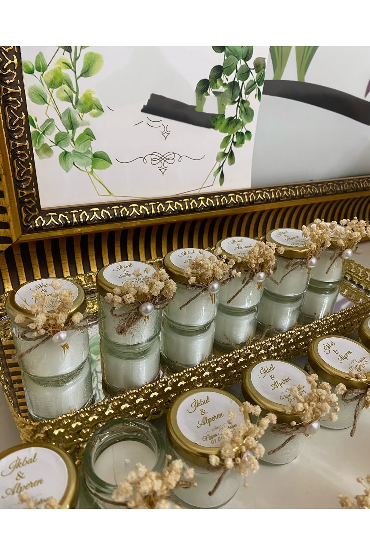 Cam Kavanoz Mum Nikah, Söz, Nişan Hediyelik - 25 Adet