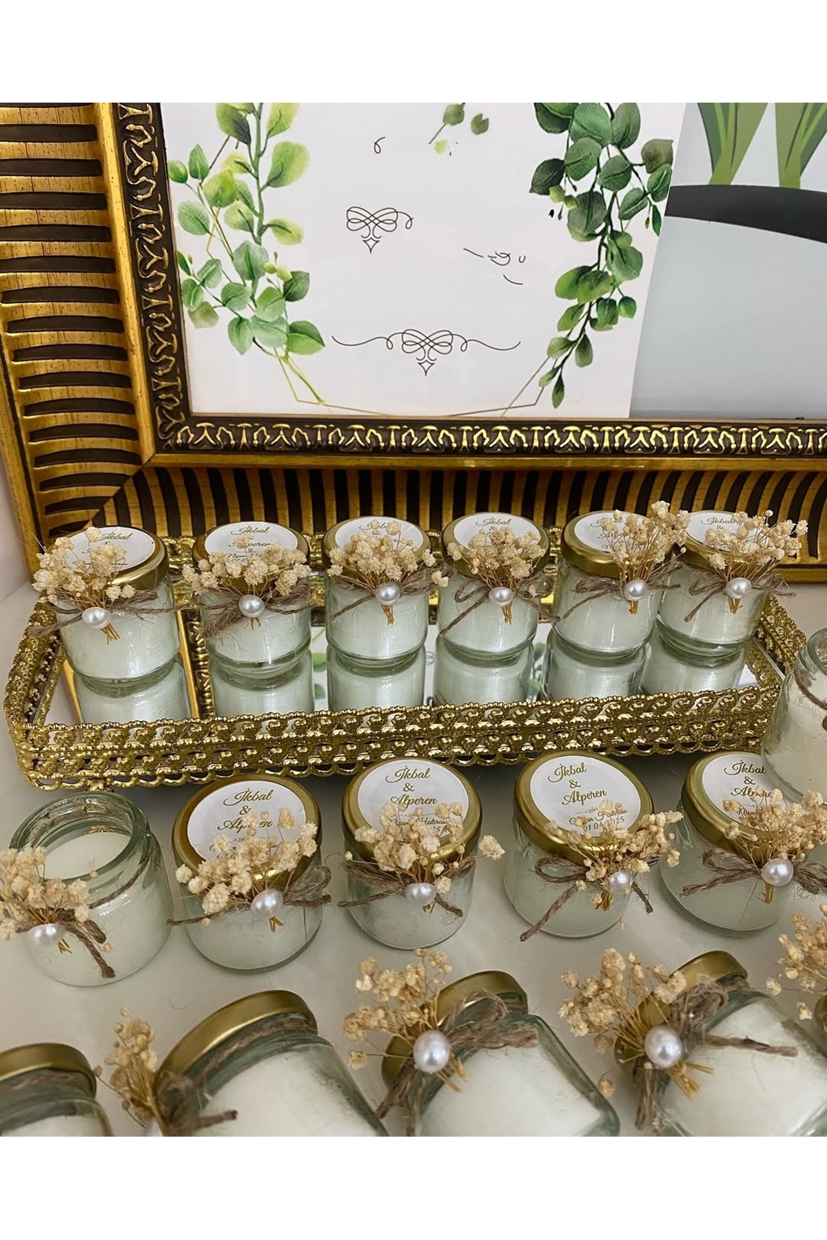 Cam Kavanoz Mum Nikah, Söz, Nişan Hediyelik - 50 Adet