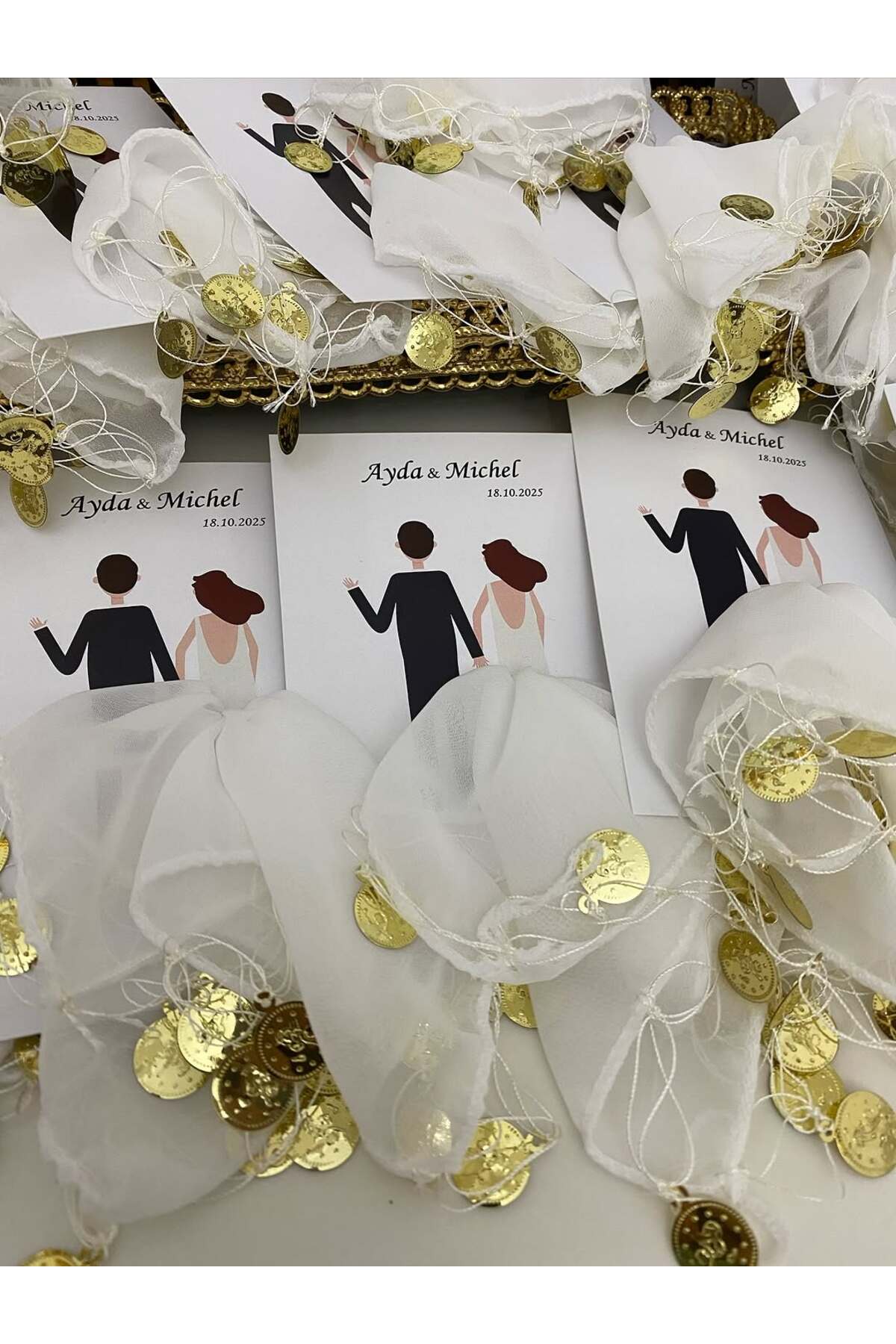 Kartlık Halay Mendili Kına, Nikah, Söz, Nişan Hediyelik - 50 Adet