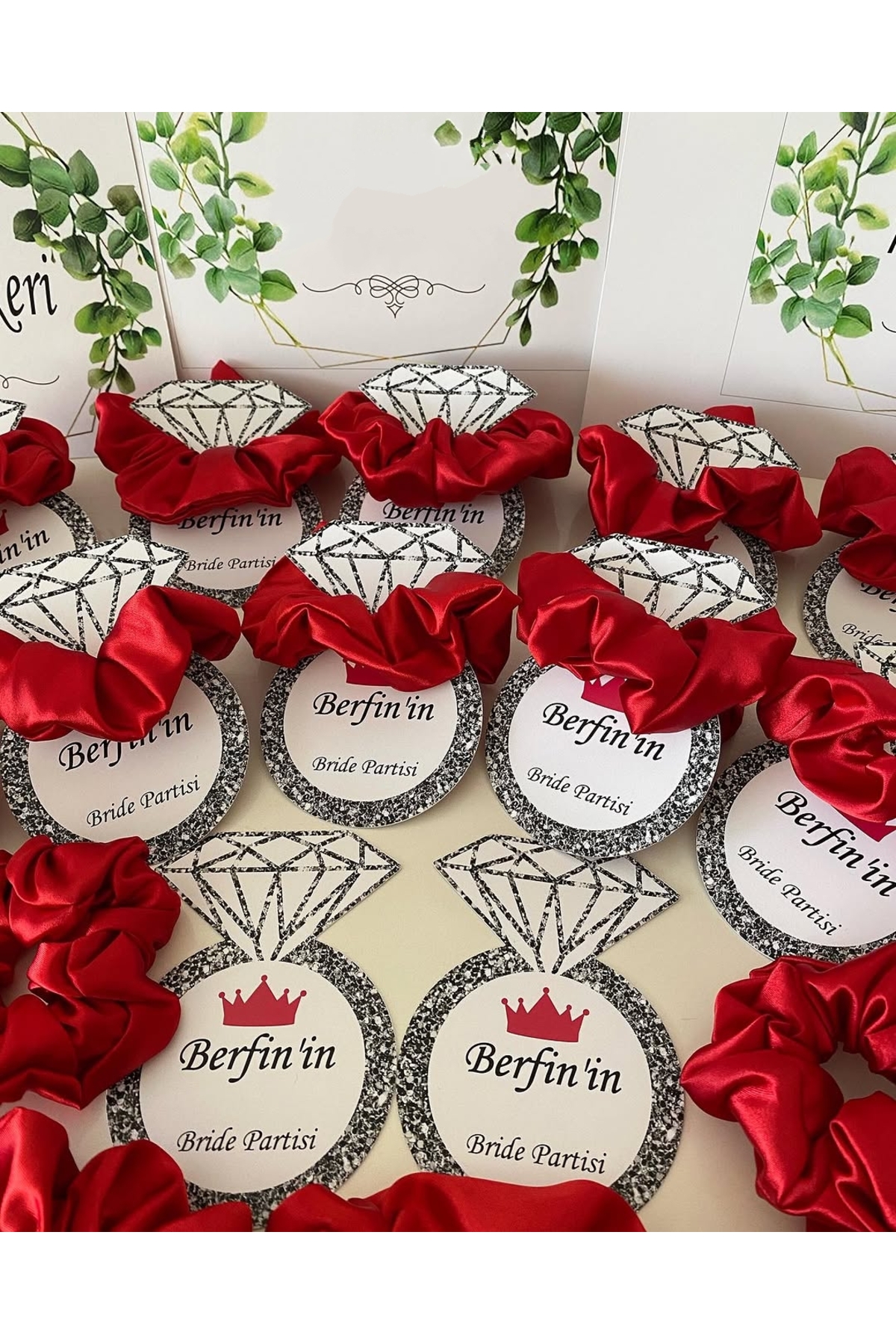 Kına Tokası Hediyelik Kırmızı - 25 Adet