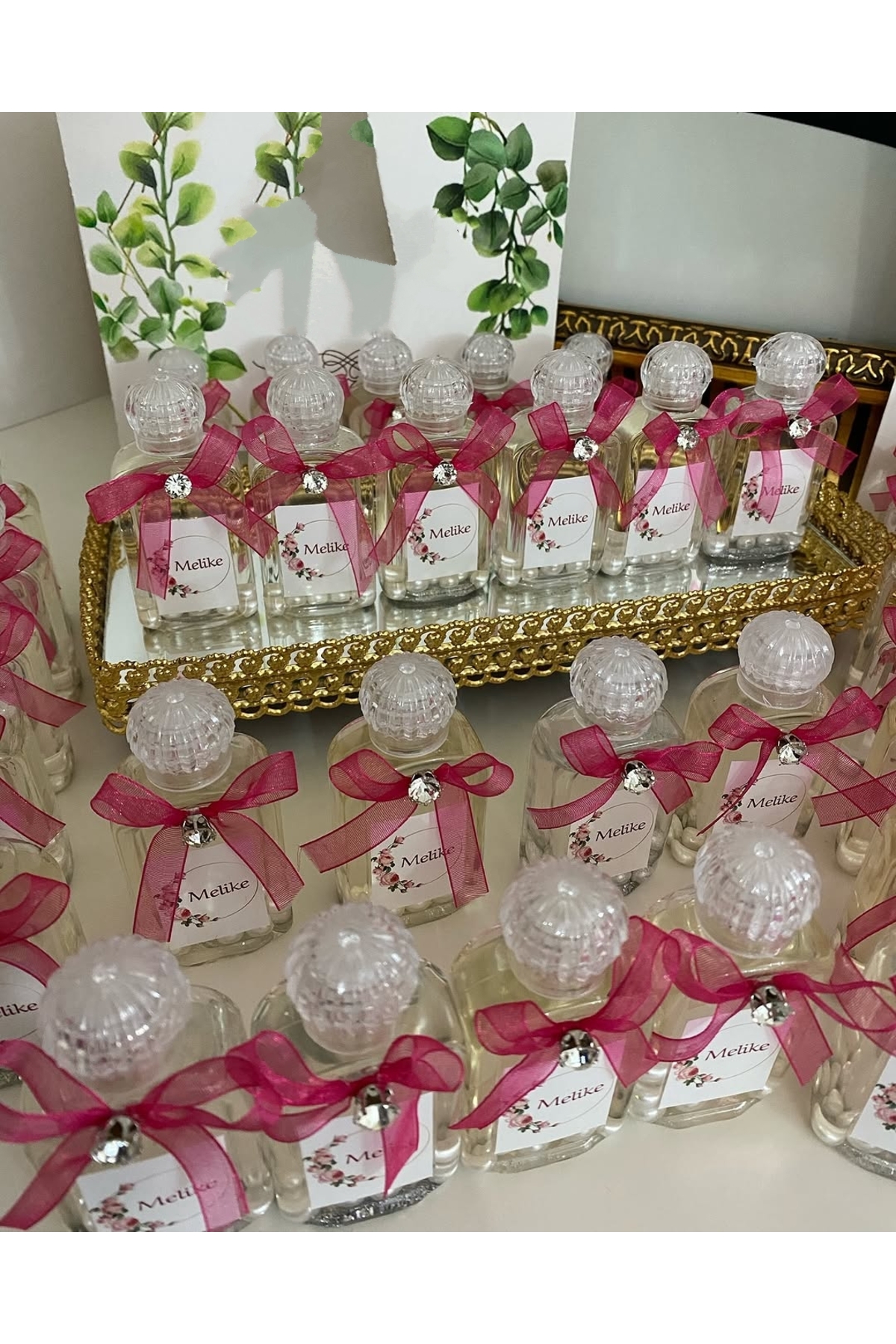 Plastik Kolonya Şişesi Nikah, Söz, Nişan Hediyelik - 25 Adet