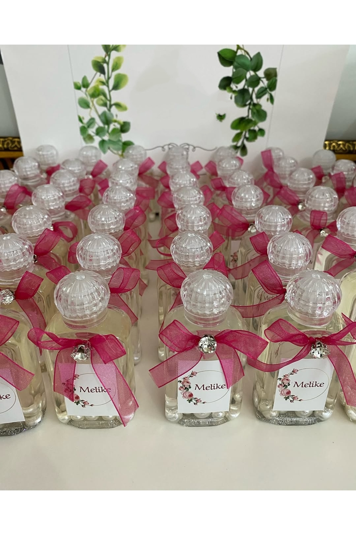 Plastik Kolonya Şişesi Nikah, Söz, Nişan Hediyelik - 50 Adet
