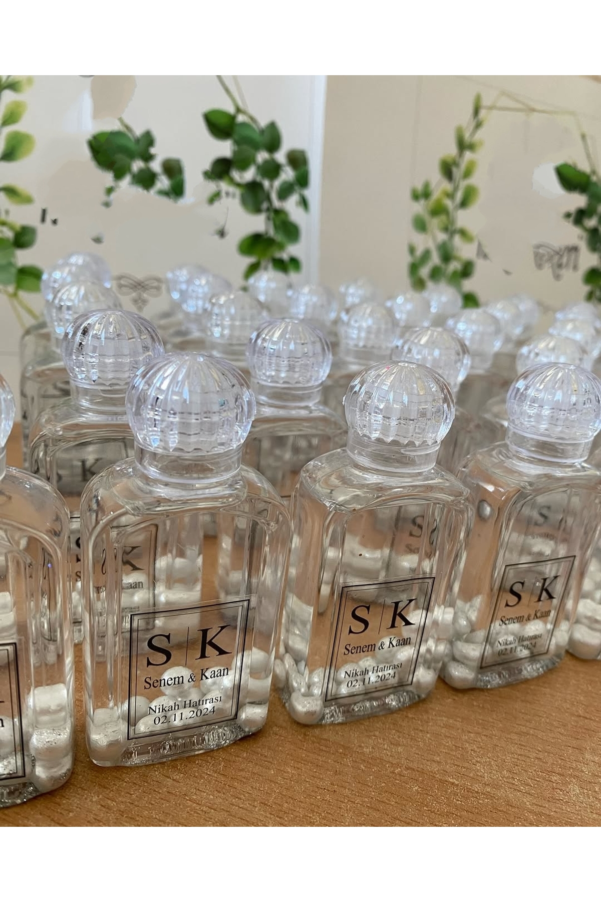 Plastik Kolonya Şişesi Nikah, Söz, Nişan Hediyelik - 25 Adet