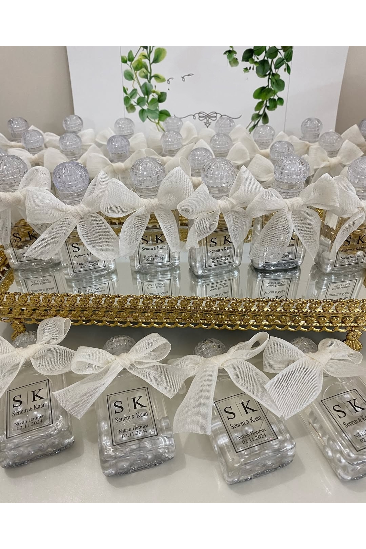 Plastik Kolonya Şişesi Nikah, Söz, Nişan Hediyelik - 50 Adet