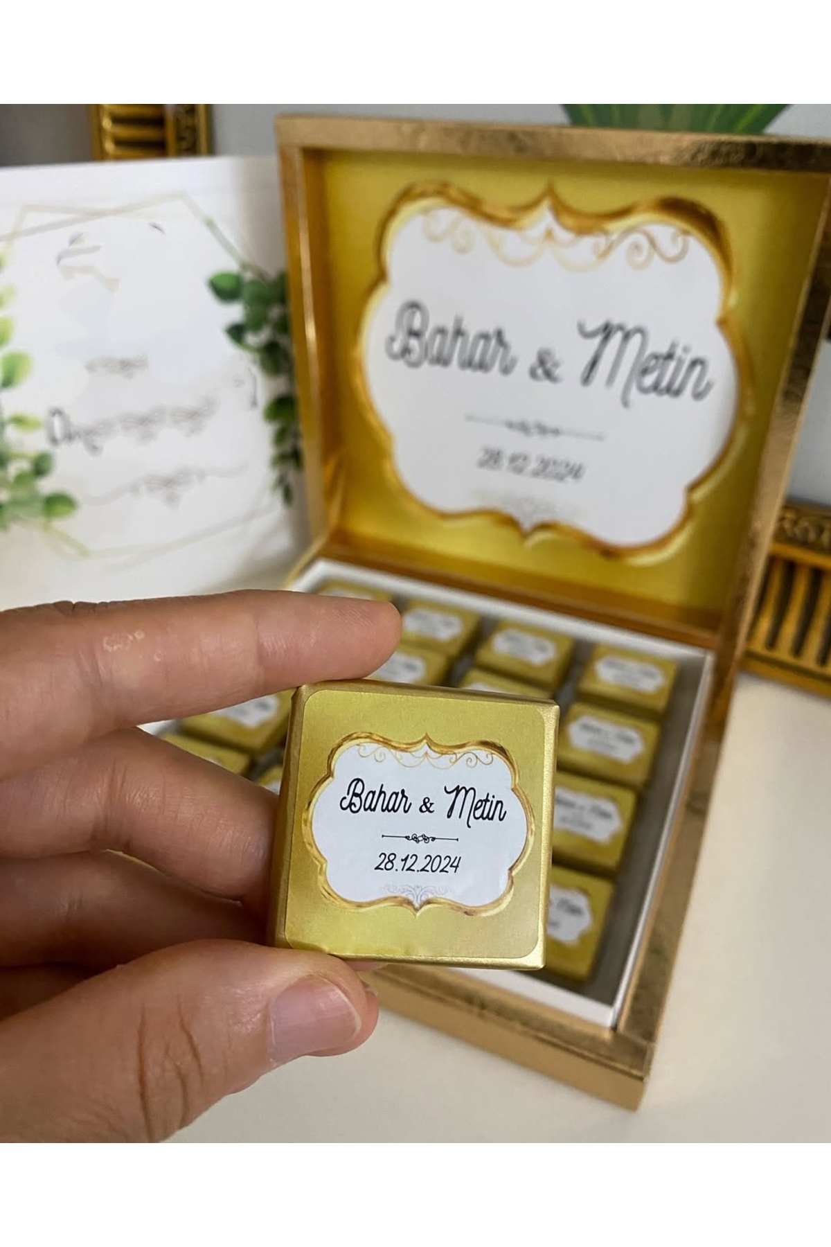 Karton Kutulu Baskılı Madlen Çikolata 50 Adet