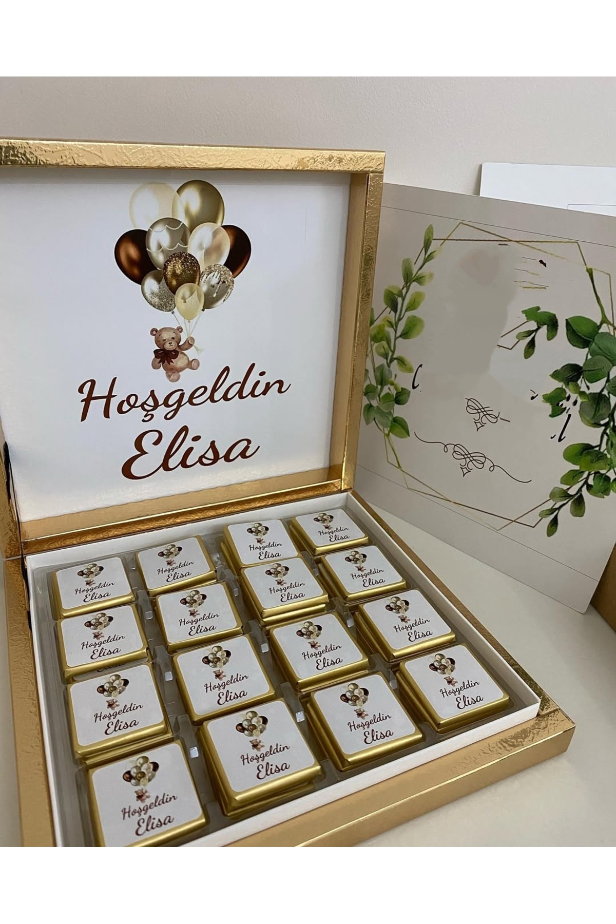Karton Kutulu Baskılı Madlen Çikolata 50 Adet