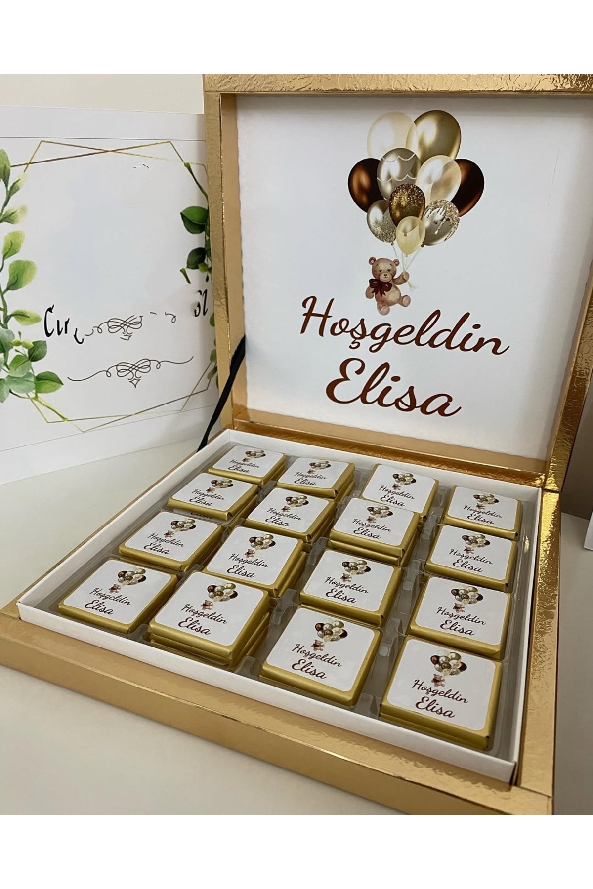 Karton Kutulu Baskılı Madlen Çikolata 50 Adet