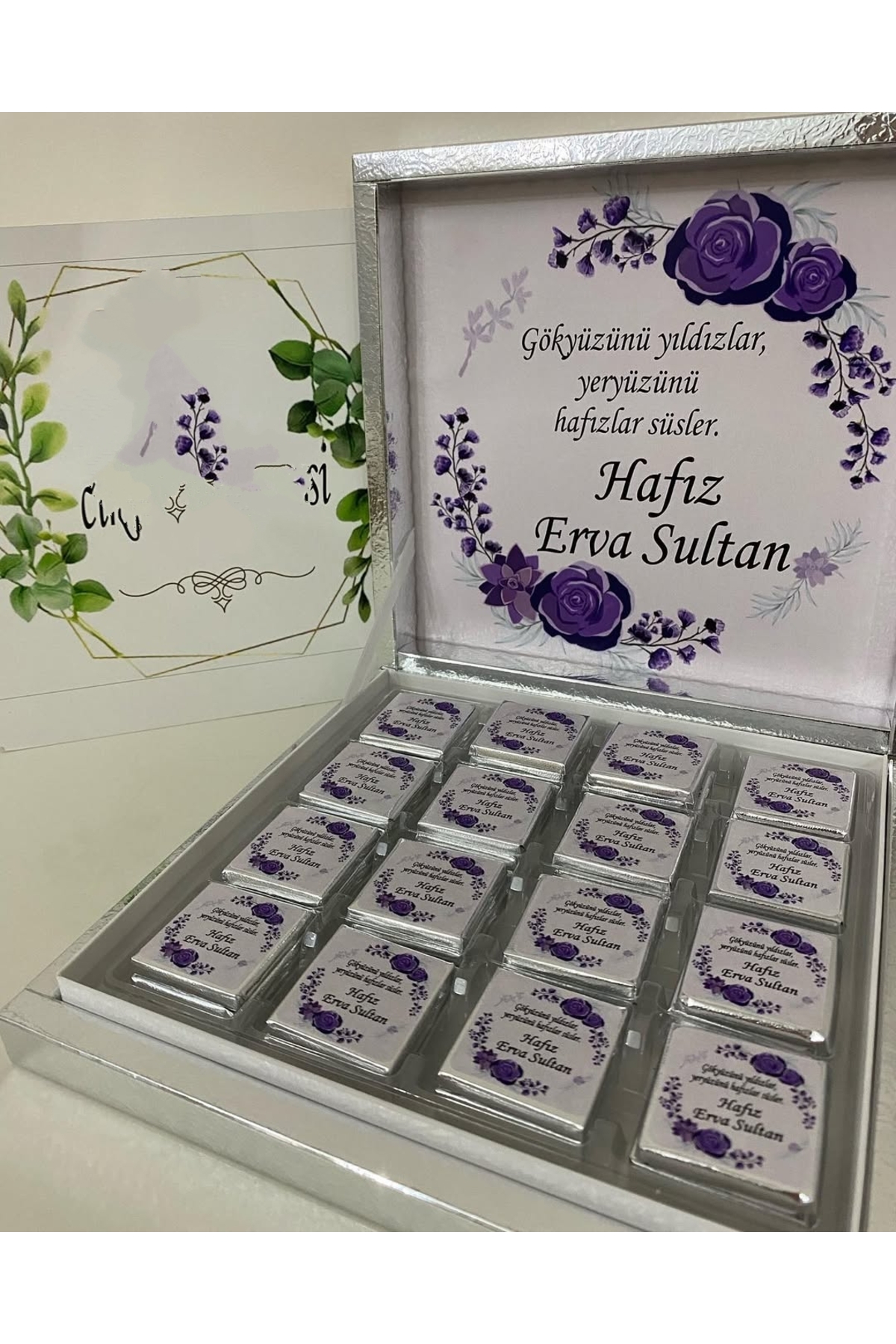 Karton Kutulu Baskılı Madlen Çikolata 50 Adet