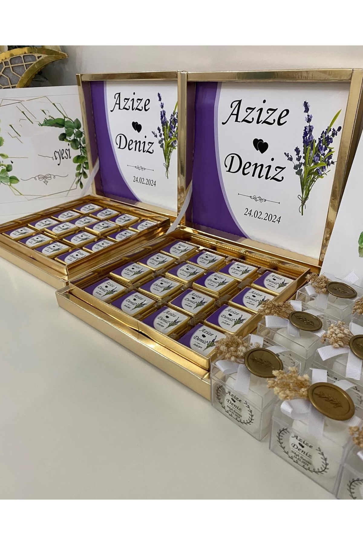 Karton Kutulu Baskılı Madlen Çikolata 50 Adet