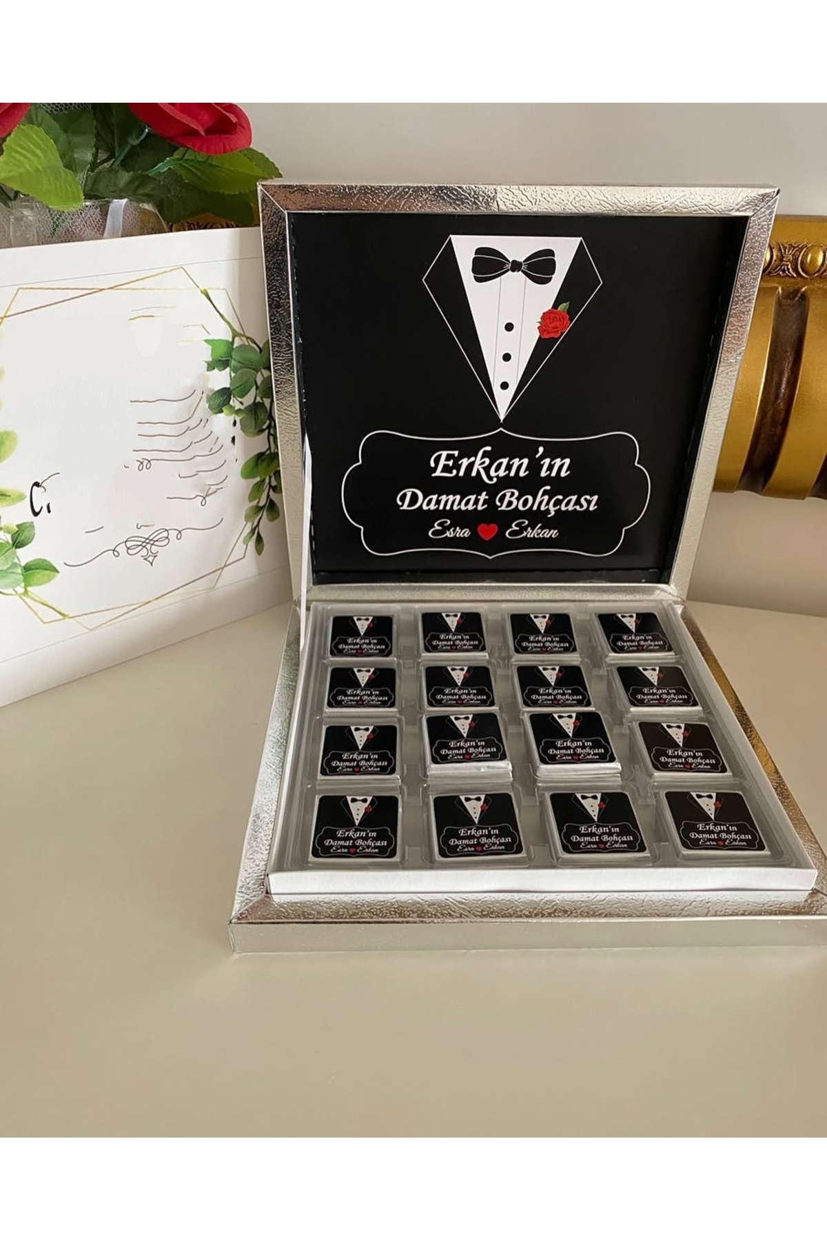 Karton Kutulu Baskılı Madlen Çikolata 50 Adet