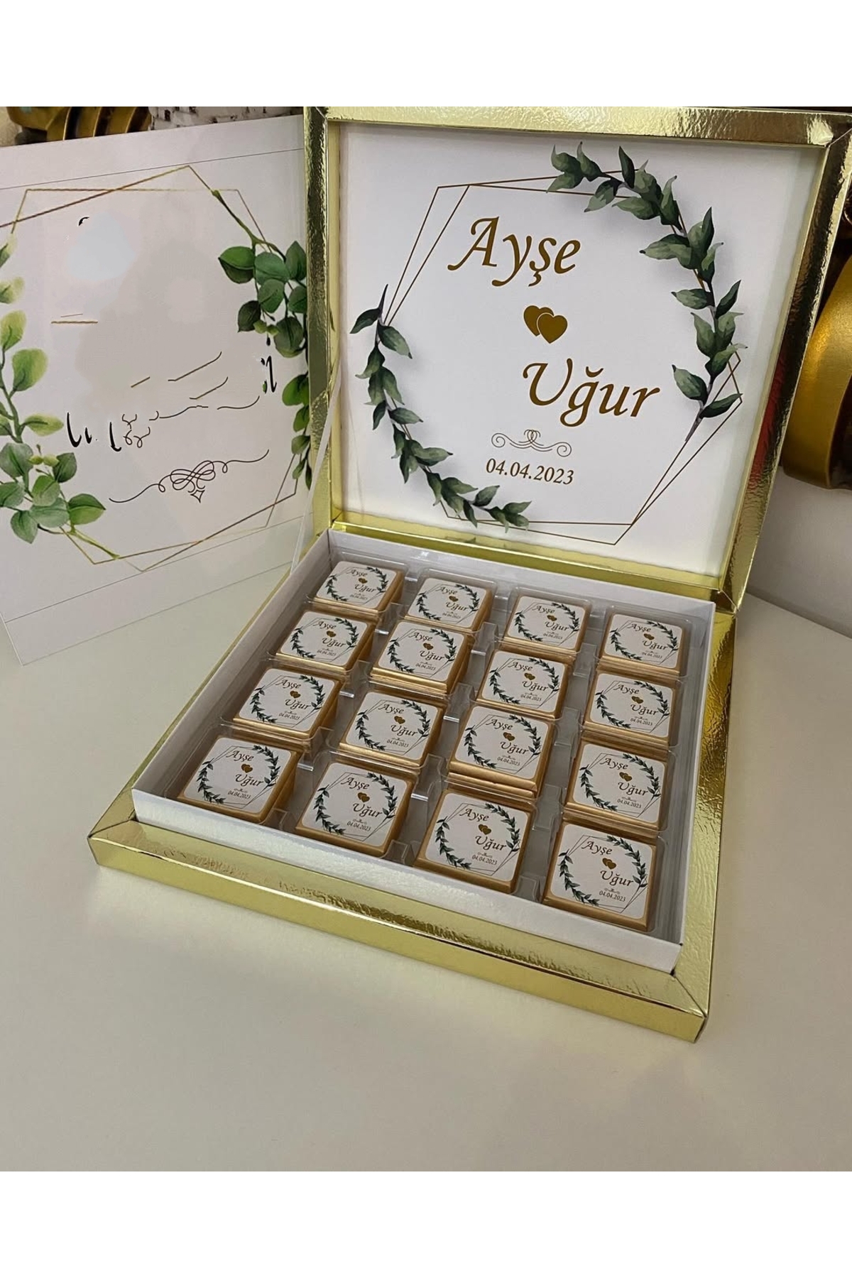 Karton Kutulu Baskılı Madlen Çikolata 50 Adet