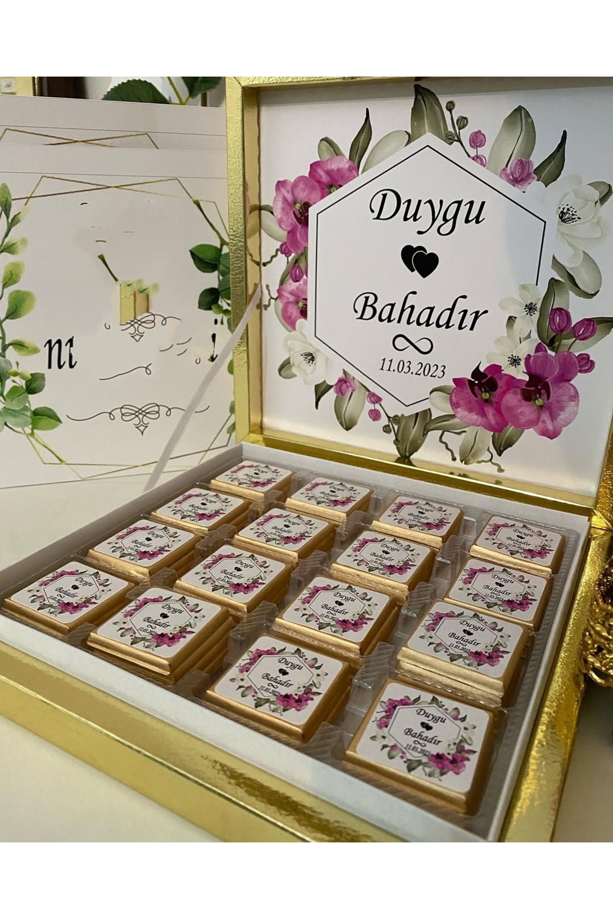 Karton Kutulu Baskılı Madlen Çikolata 50 Adet