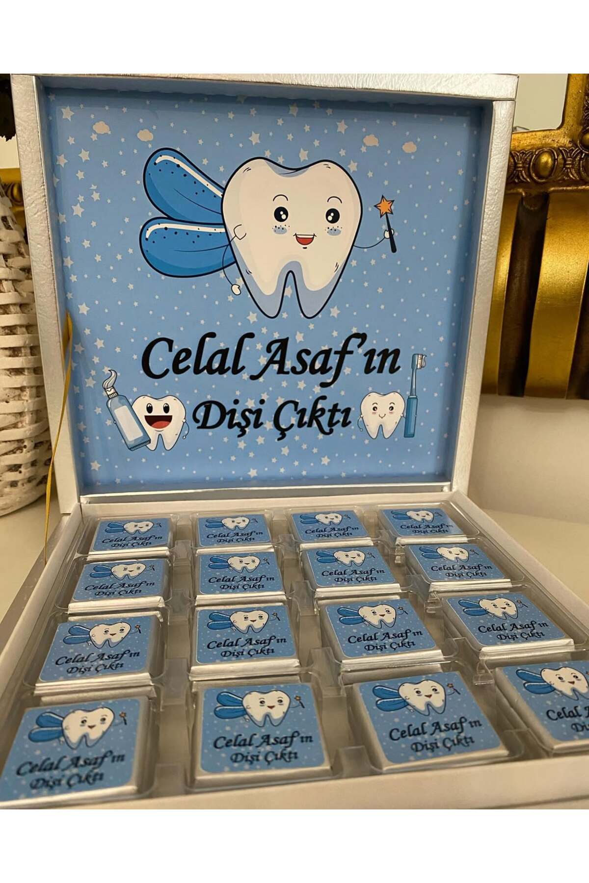 Karton Kutulu Baskılı Madlen Çikolata 50 Adet