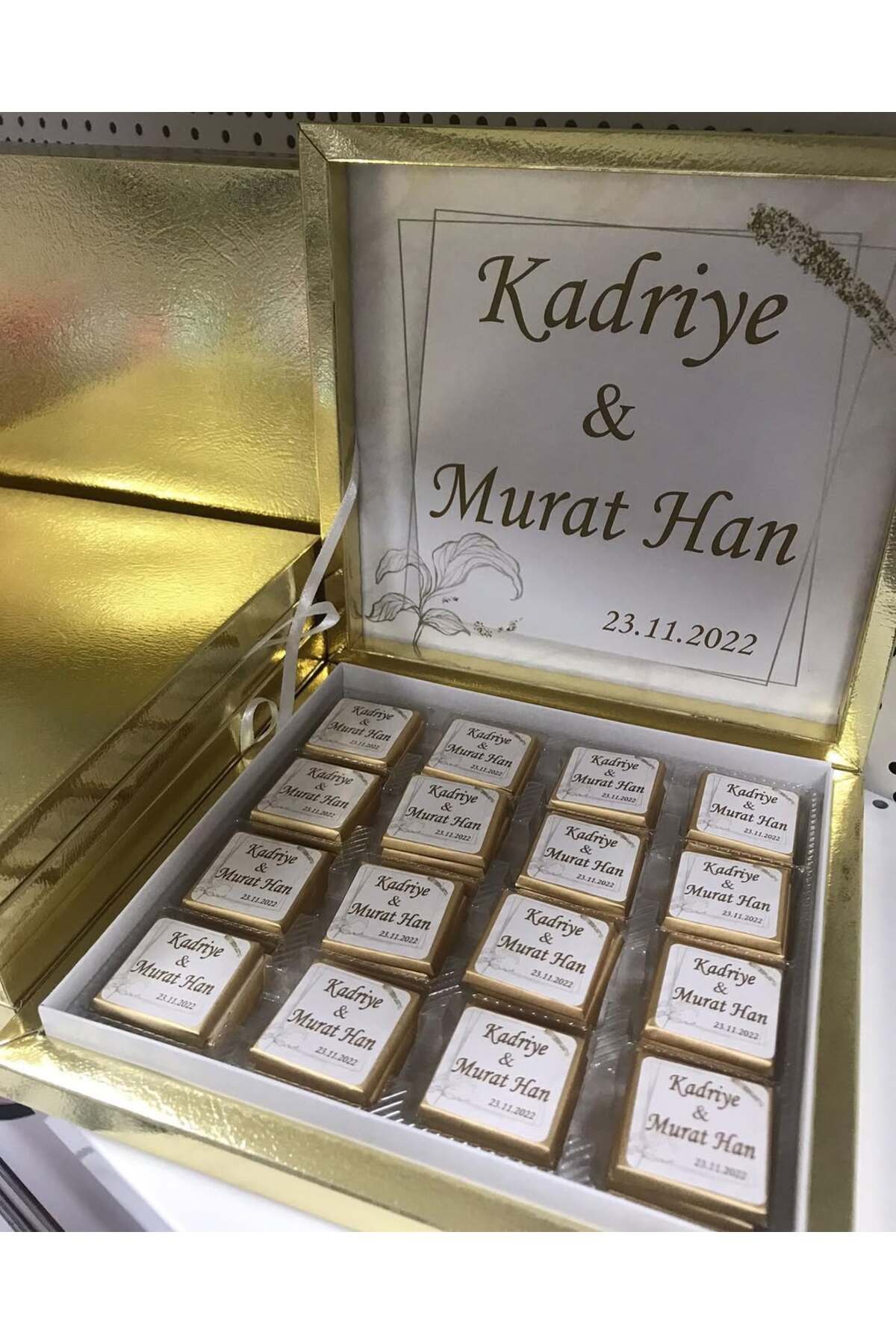 Karton Kutulu Baskılı Madlen Çikolata 50 Adet