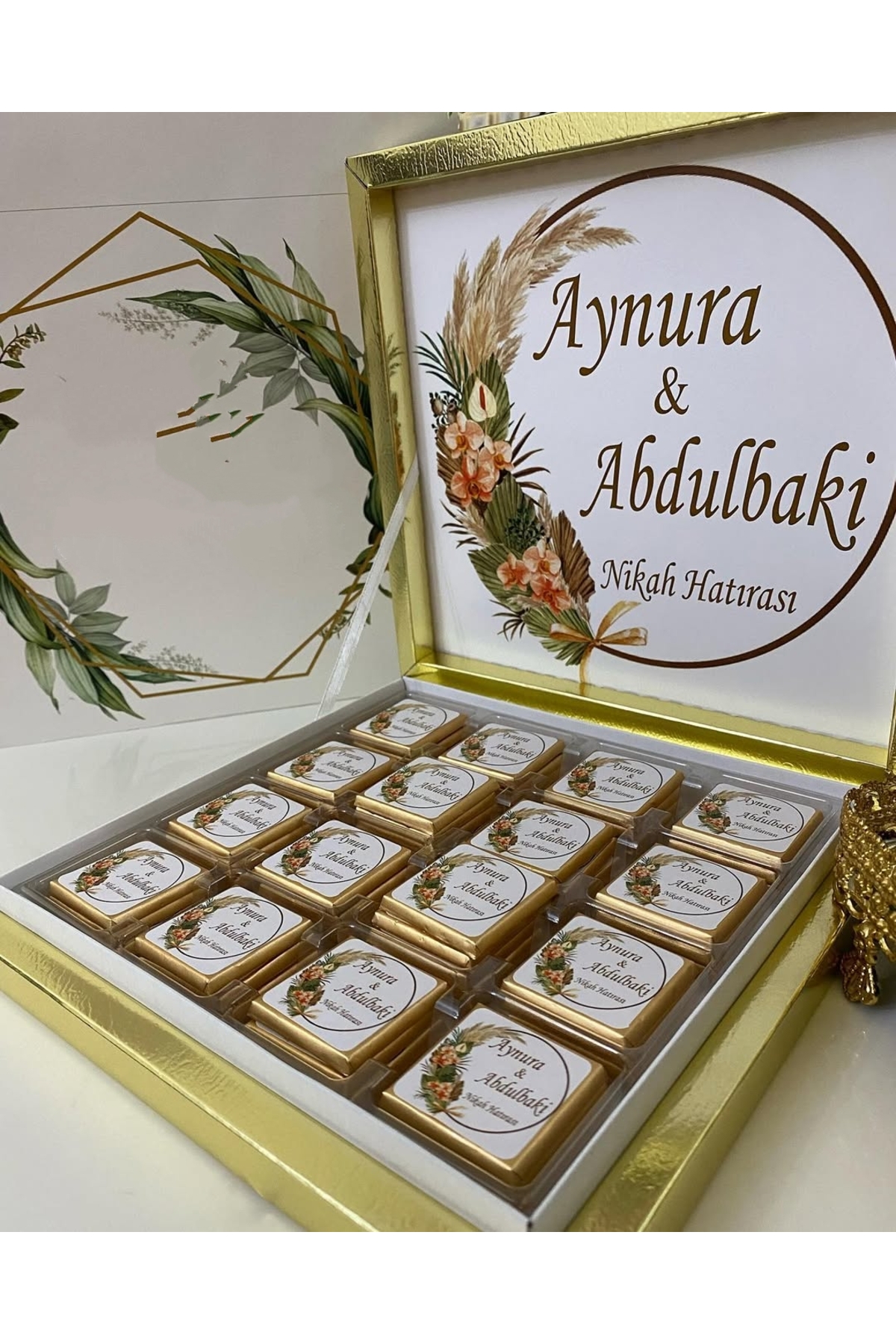 Karton Kutulu Baskılı Madlen Çikolata 50 Adet