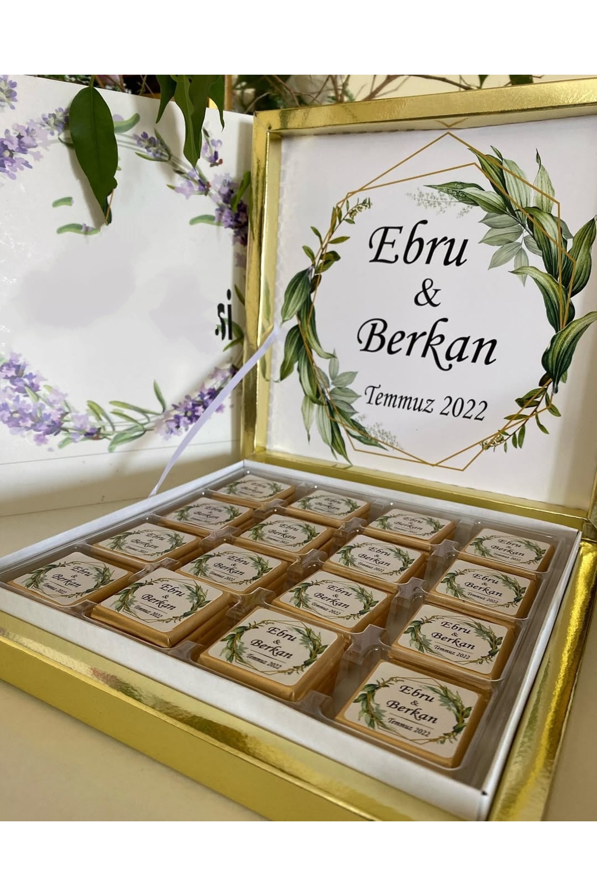 Karton Kutulu Baskılı Madlen Çikolata 50 Adet