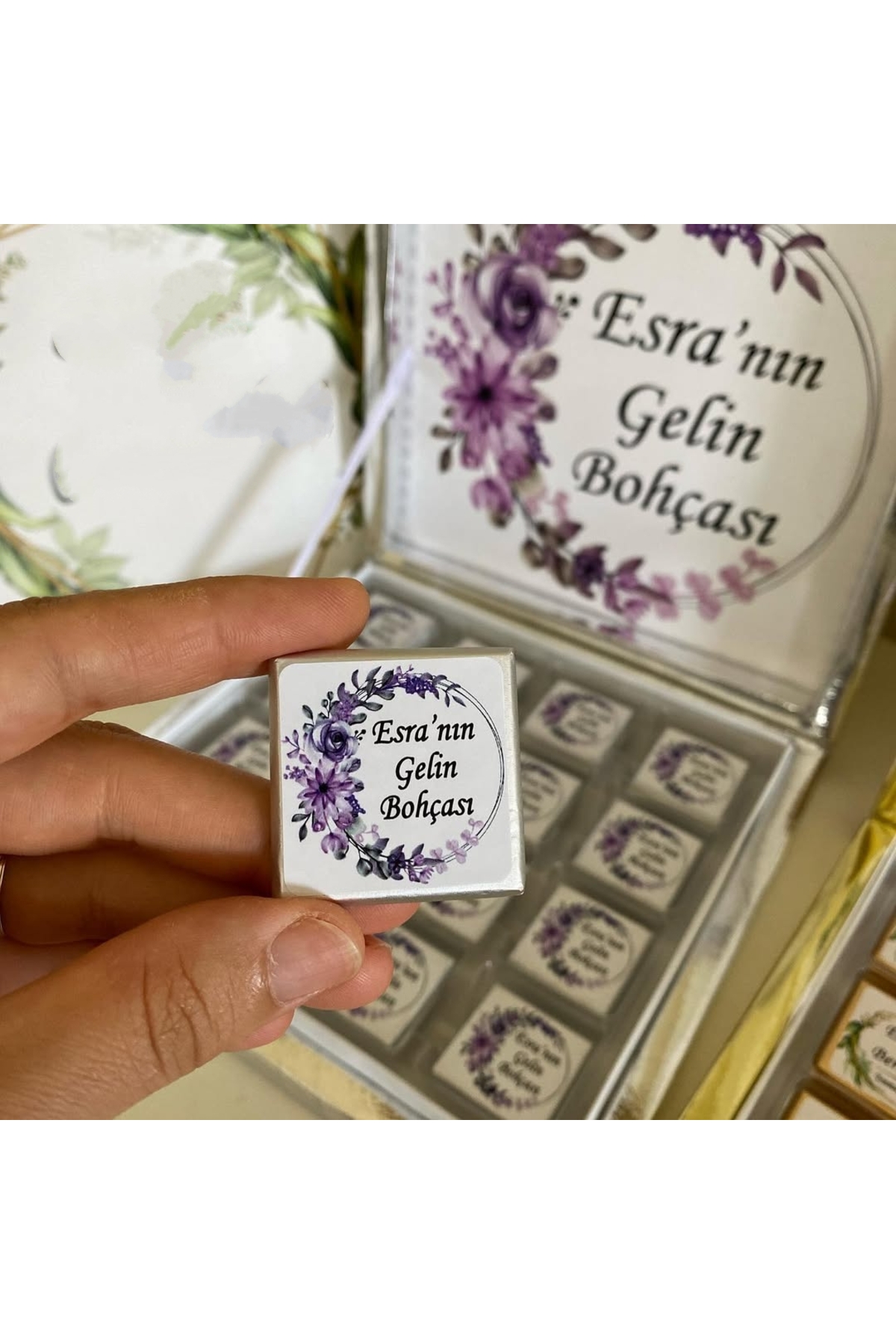 Karton Kutulu Baskılı Madlen Çikolata 50 Adet