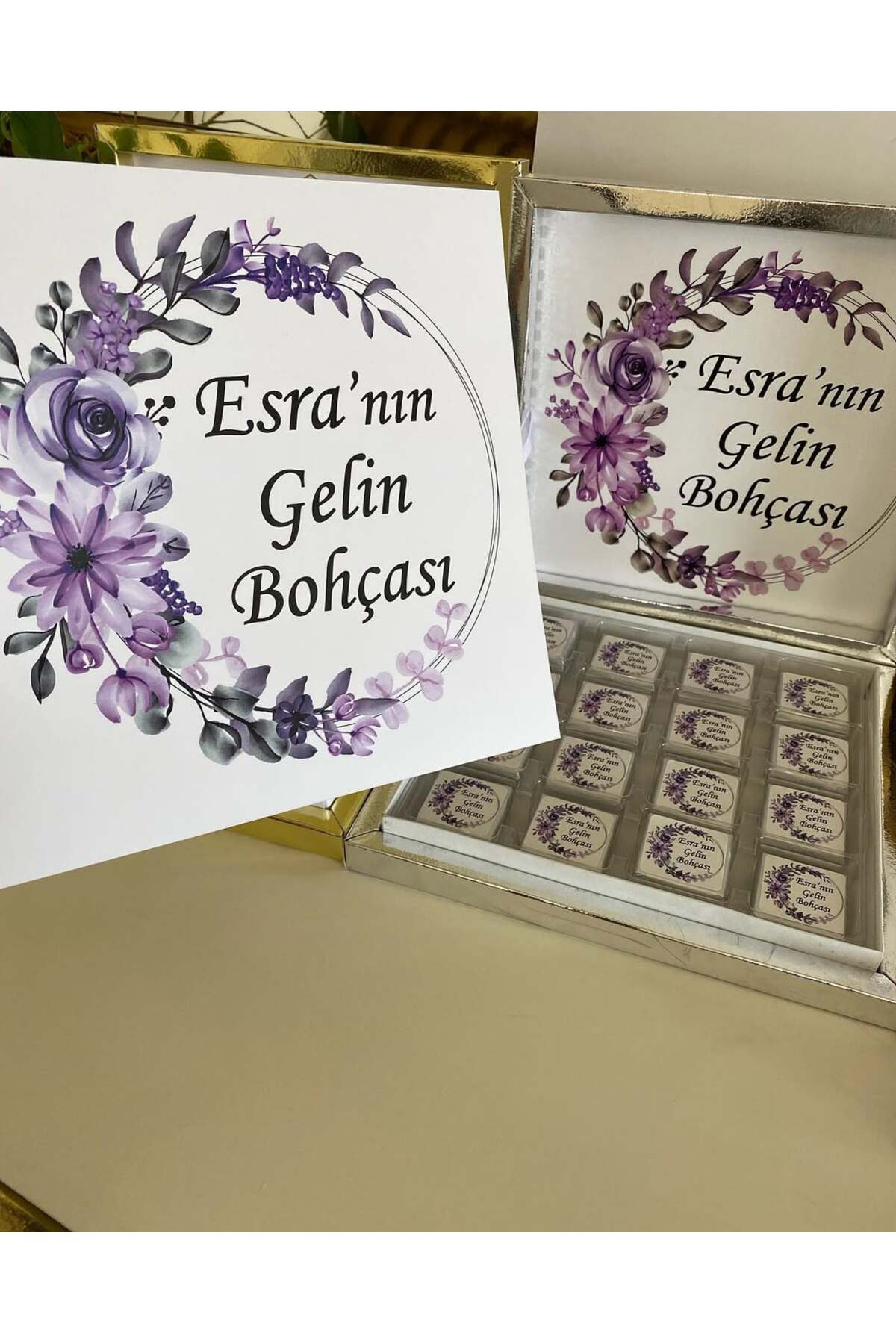 Karton Kutulu Baskılı Madlen Çikolata 50 Adet
