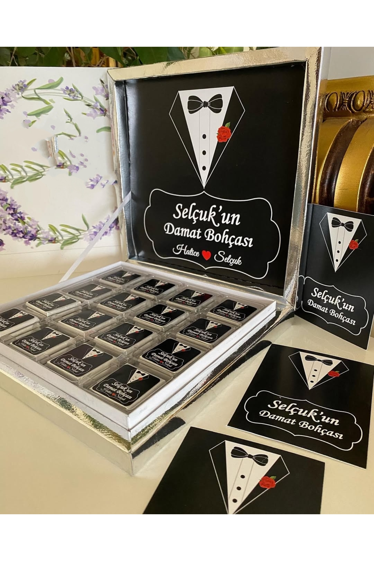 Karton Kutulu Baskılı Madlen Çikolata 50 Adet