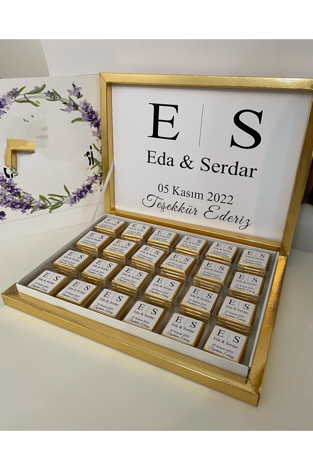 Karton Kutulu Baskılı Madlen Çikolata 75 Adet