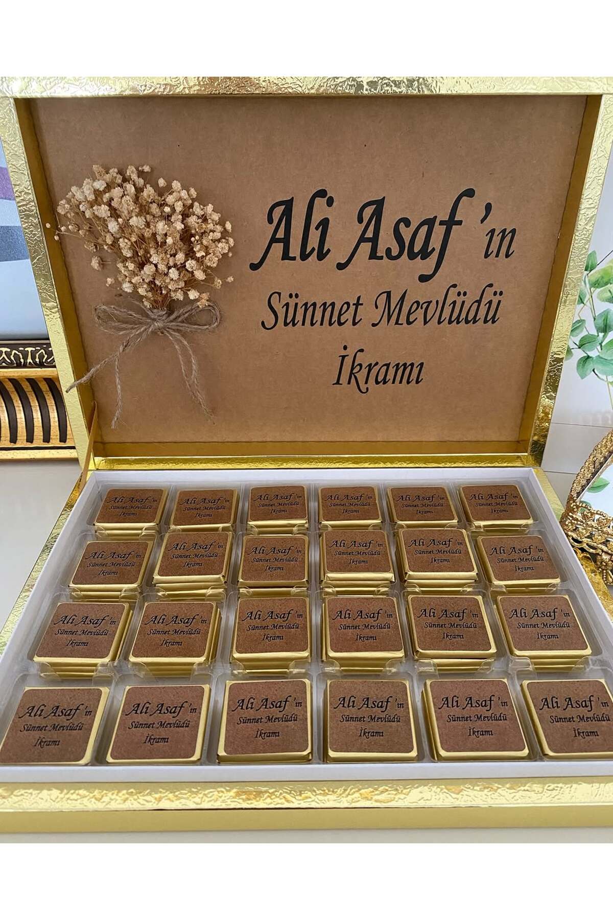 Karton Kutulu Baskılı Madlen Çikolata 75 Adet