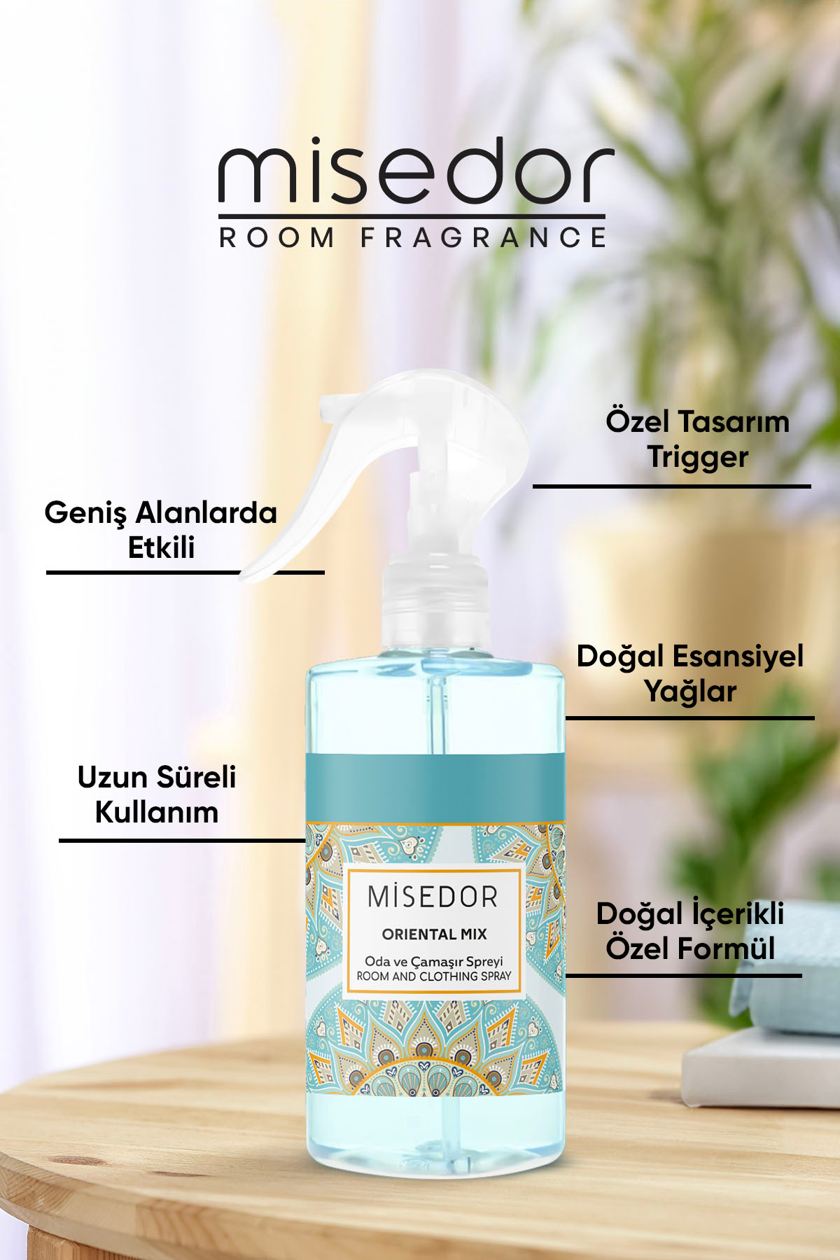 2 Li Set Oriental Mix Oda ve Çamaşır Parfümü 330 ml