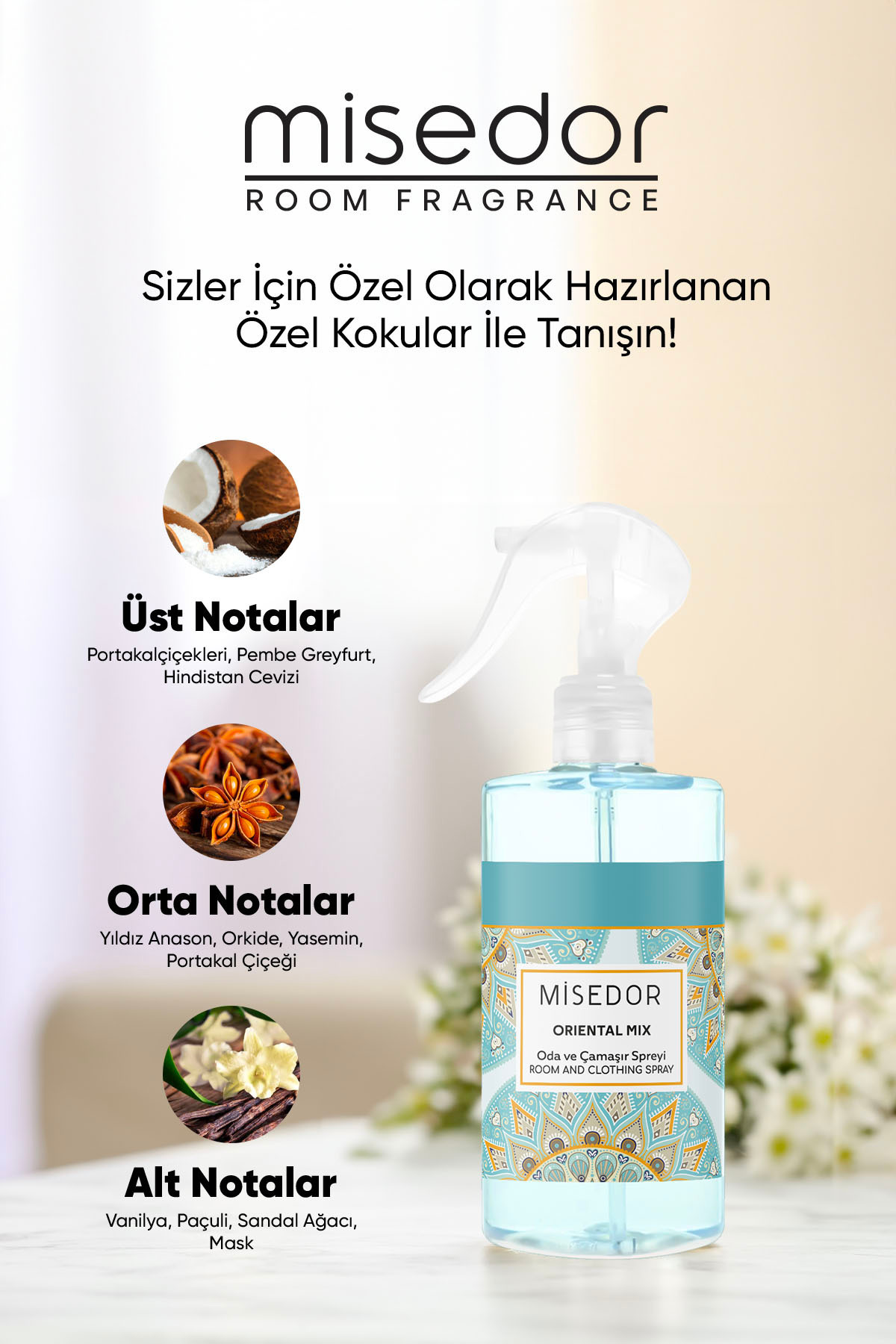 2 Li Set Oriental Mix Oda ve Çamaşır Parfümü 330 ml